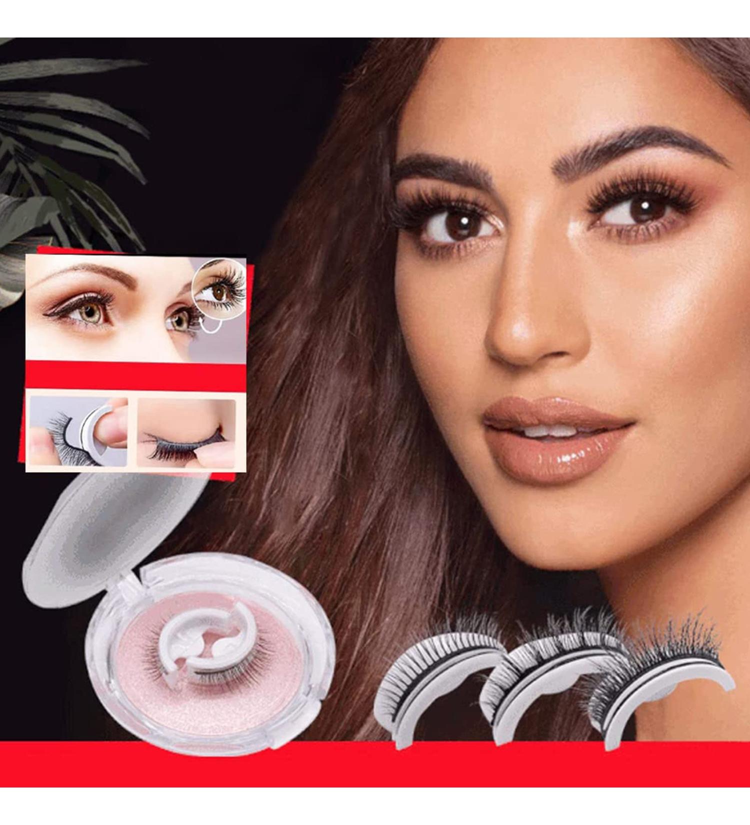 2023 Reusable Self-Adhesive Natural Fluffy False Eyelashes - Wispy Long Extension Pack for Girls and Women - Glue-Free and Skin-Friendly - Buy Online on GoSupps.com