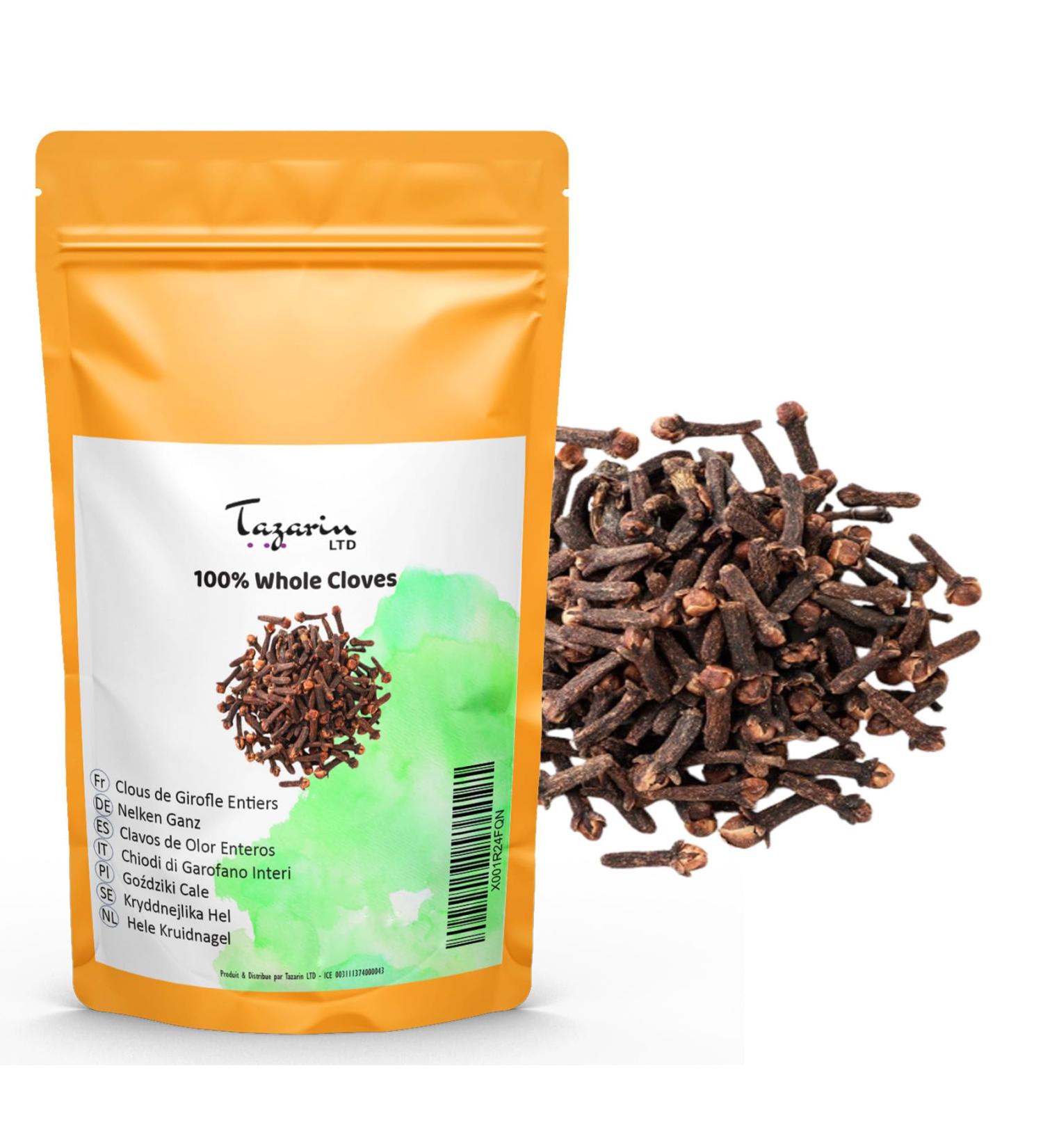  Tazarin LTD 50g Whole Cloves - Intense Aroma & Flavor - Zip Lock Bag - 100% Natural Pure & Additive Free | Superior Quality - Buy Online on GoSupps.com