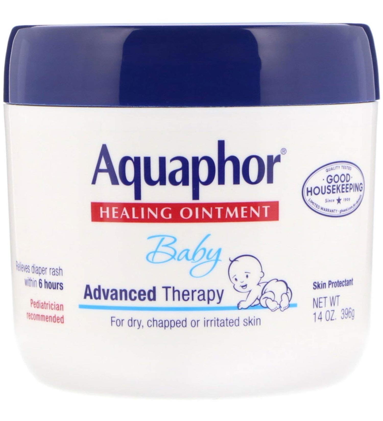 Aquaphor Baby Healing Ointment Advanced Therapy 14 Ounce Jar (414ml) (2 Pack)