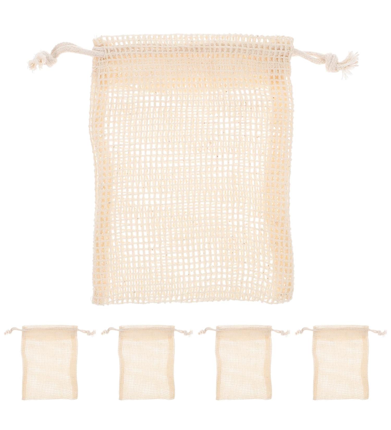 Beaupretty 5Pcs Exfoliating Soap Pouches - Cotton Linen Shower & Spa Accessories (Mixed Colors) | International Shipping Available - Buy Online on GoSupps.com