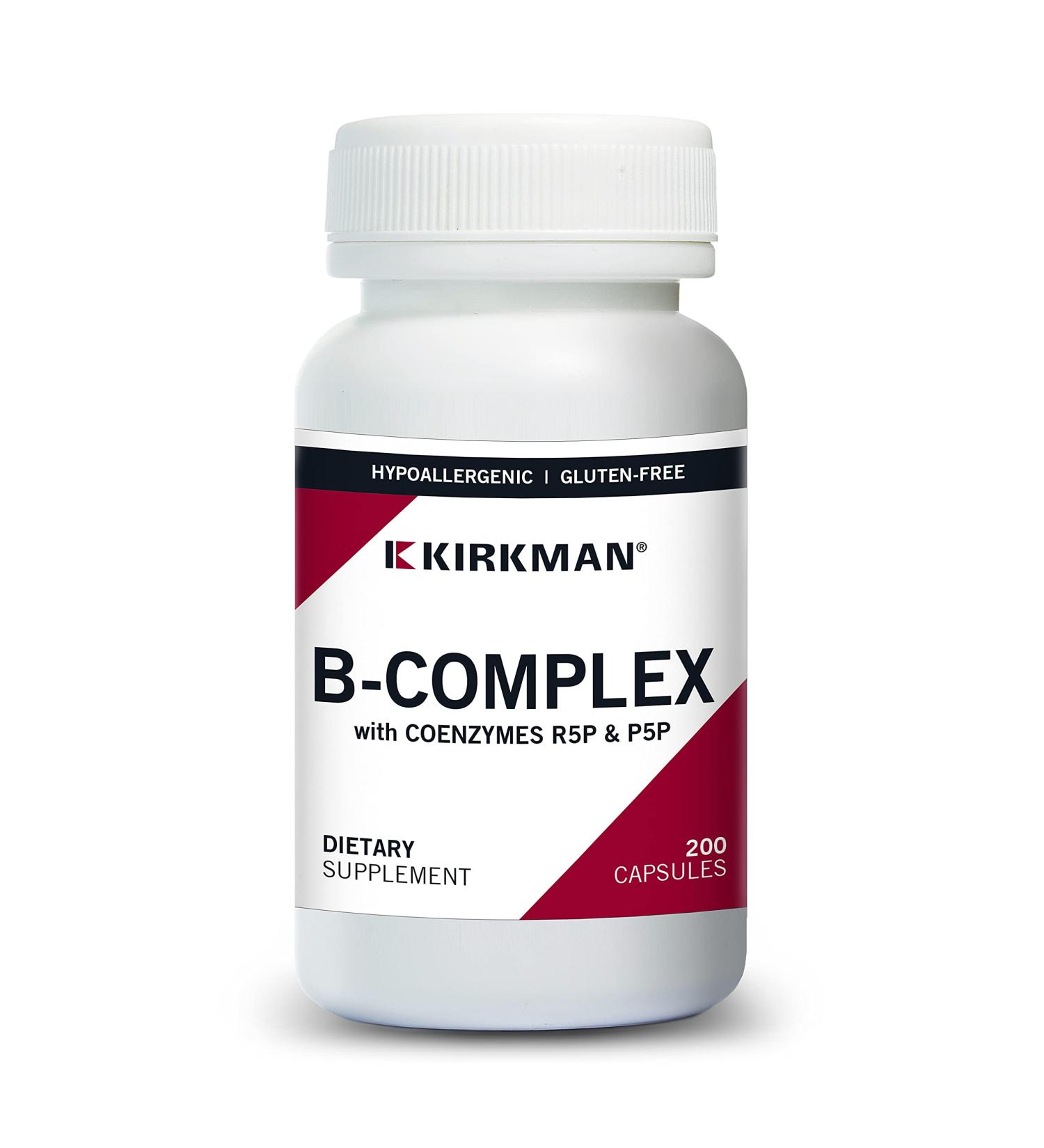 Kirkman B-Complex with CoEnzymes R5P & P5P - Hypoallergenic - 200 Vegetarian Capsules