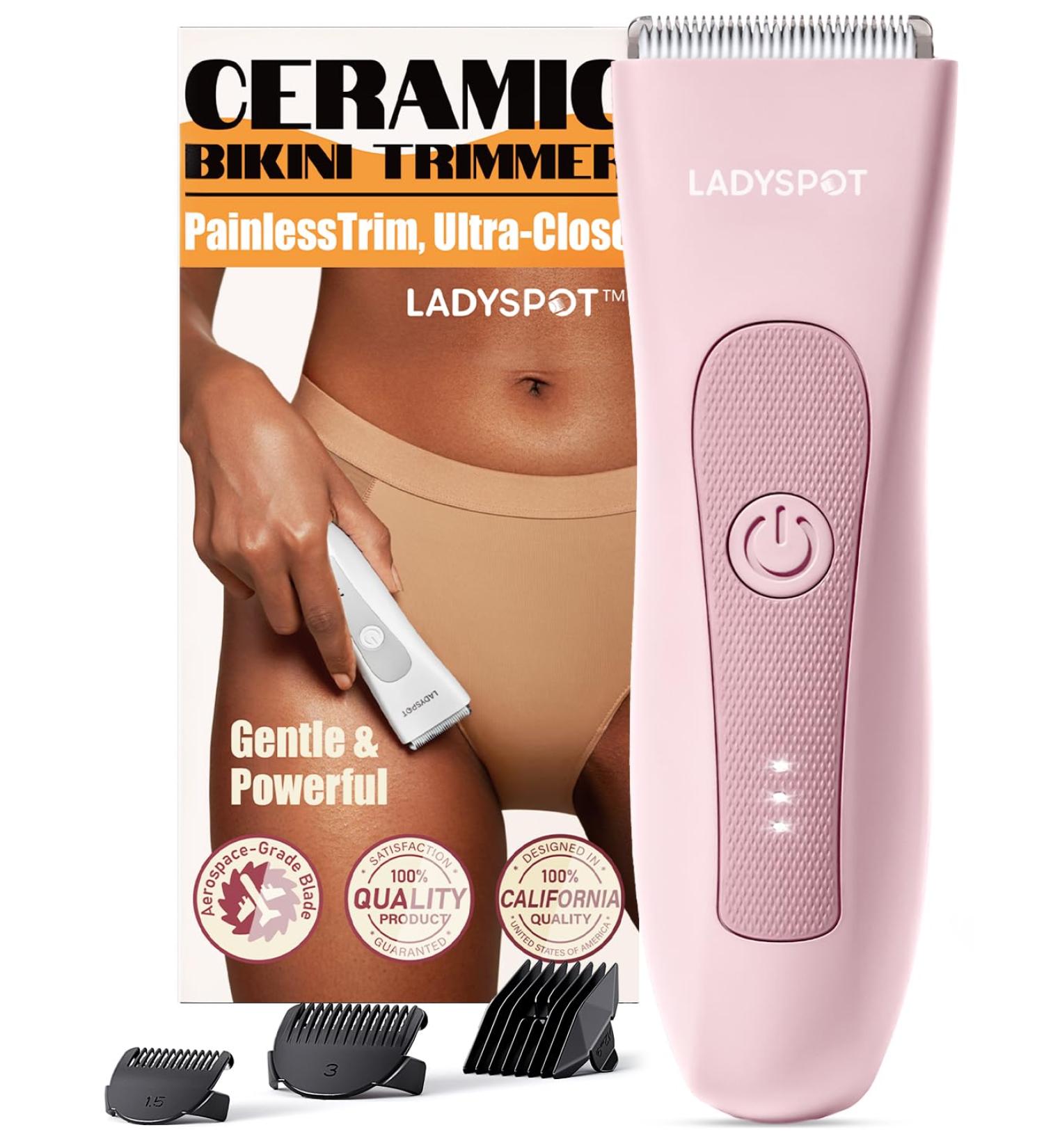 MANSPOT Rasoir Electrique Femme Tondeuse Femme Intime avec 3 T tes de Protection et de Lame en C ramique Rempla ables Tondeuse Bikini pour Bras Jambes Aisselles Rose - Buy Online on GoSupps.com
