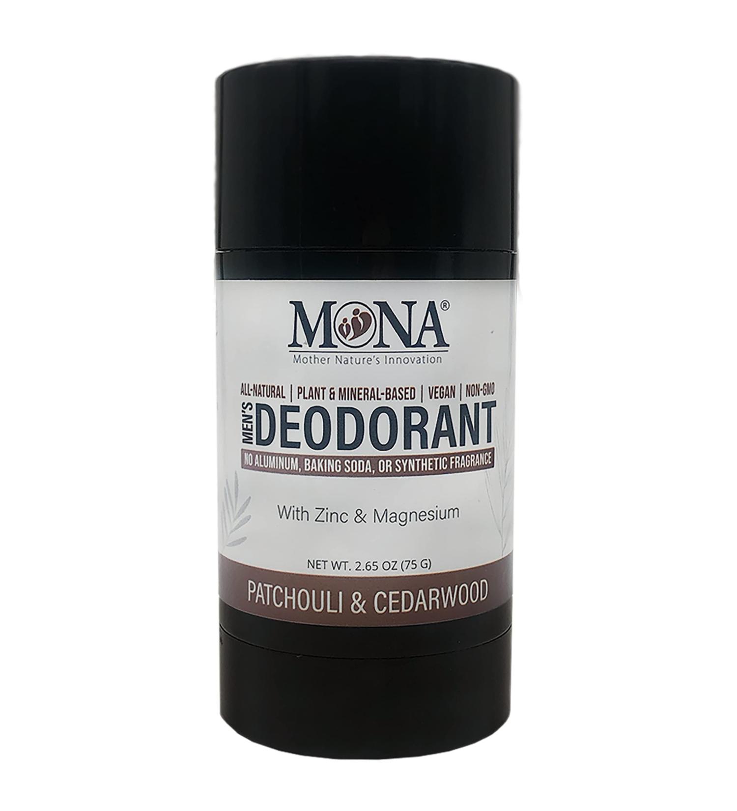 MONA BRANDS Aluminum-Free Natural Deodorant for Men | Baking Soda Free, Hypoallergenic, 100% Natural with Magnesium and Zinc | Sensitive Skin Formula - Buy Online on GoSupps.com