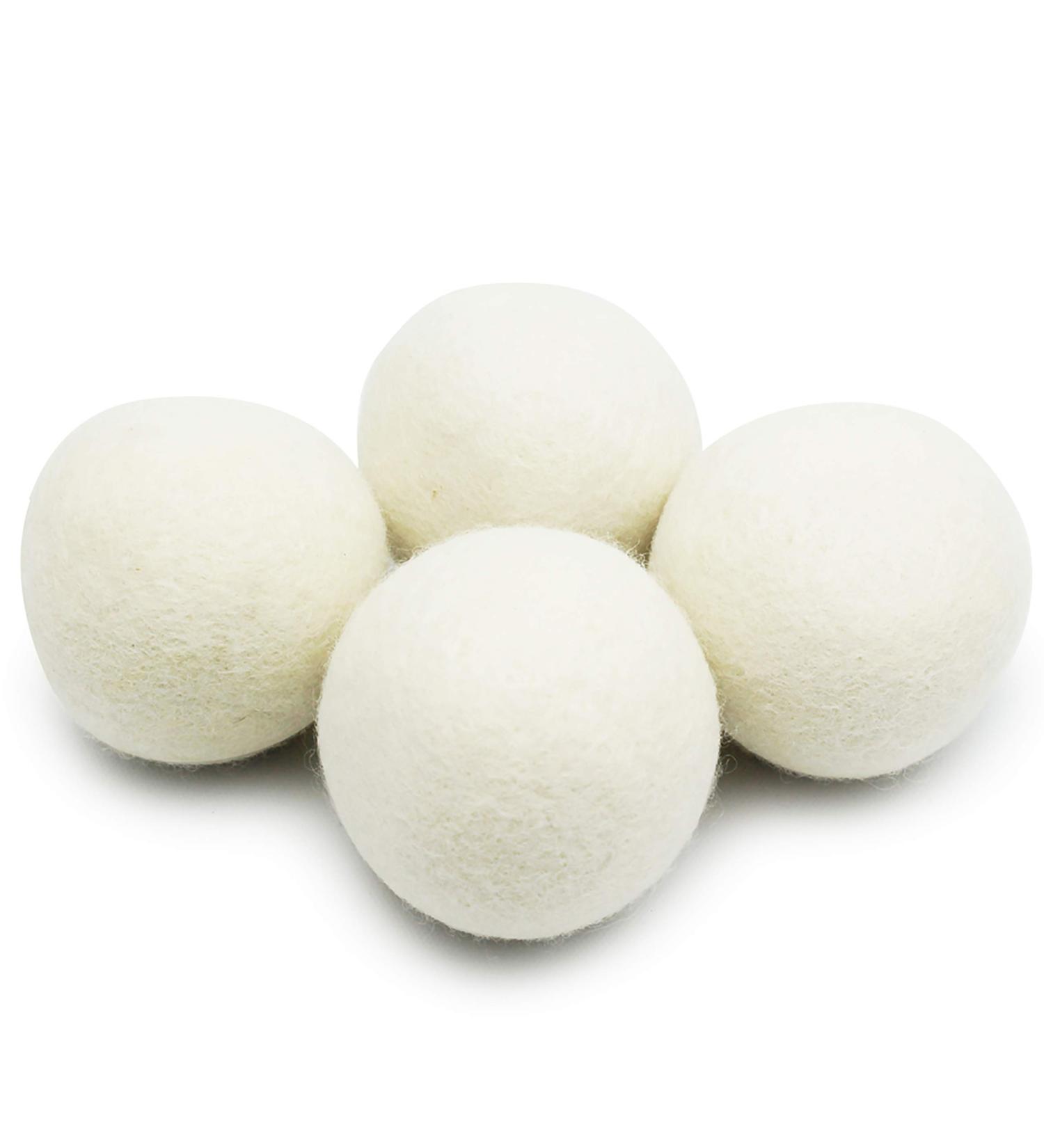 Buy Eco-Friendly Wool Dryer Balls (4 Pack) - XL Natural Fabric Softener & Static Guard - 100% New Zealand Wool - Buy Online on GoSupps.com