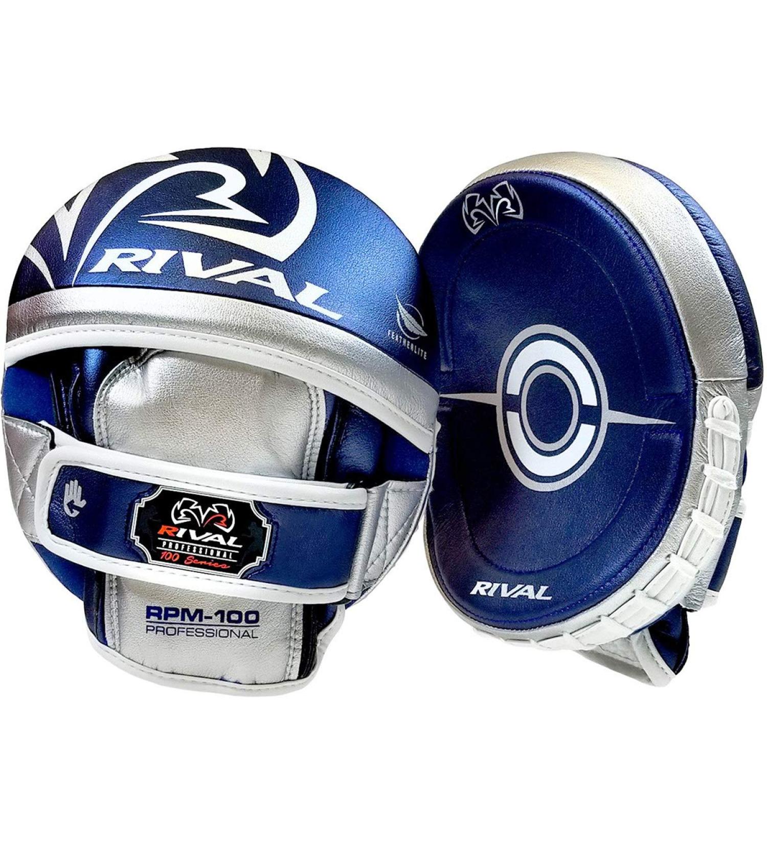 RIVAL Boxing RPM100 Professional Punch Mitts - Pre-Curved Design with Angled Hook and Loop Strap - Buy Online on GoSupps.com