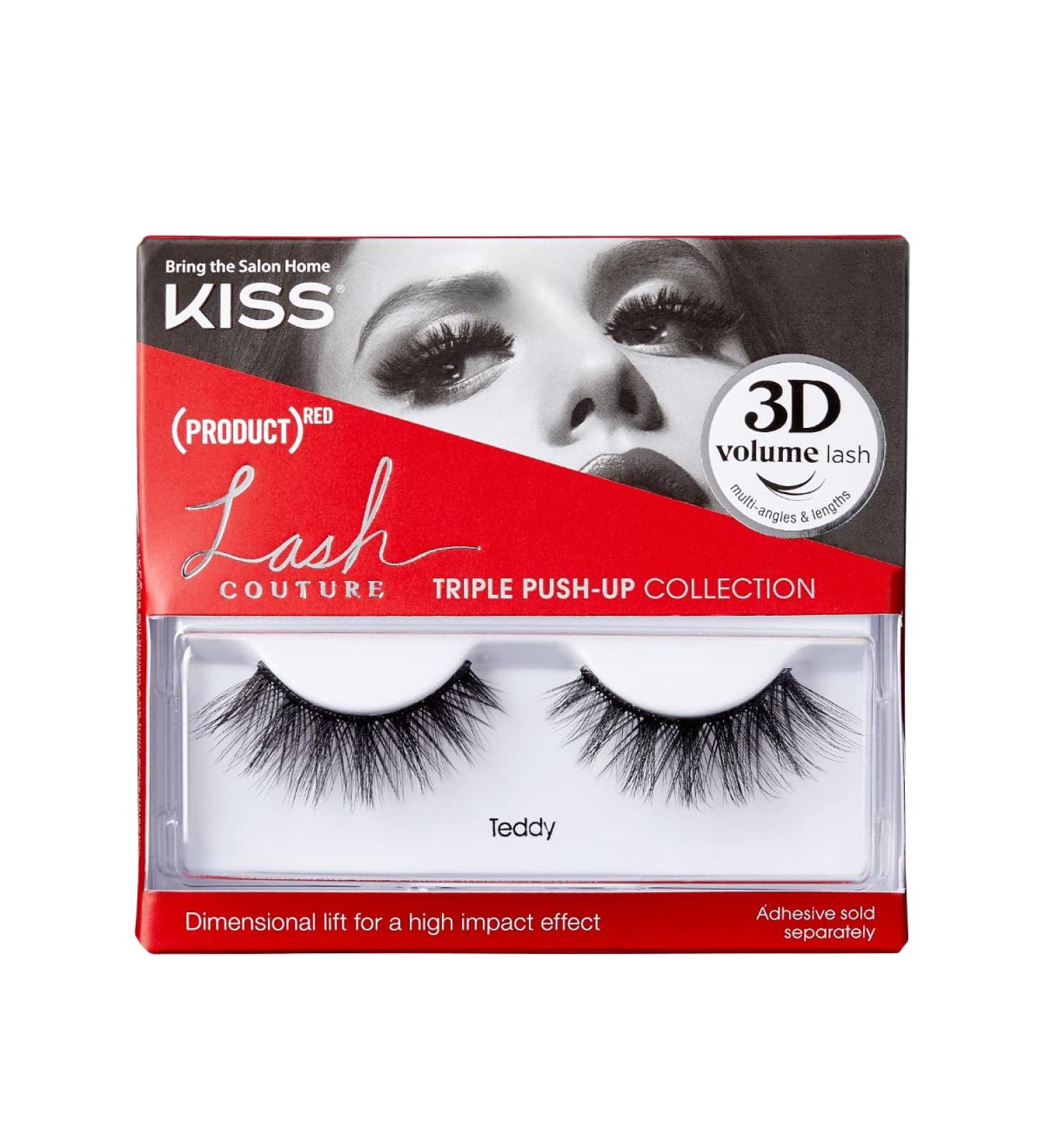 KISS RED Lash Couture Triple Push Up Collection - 3D Volume Reusable False Eyelashes Contact Lens Friendly Multi-Angle Design - Shop Internationally Now - Buy Online on GoSupps.com