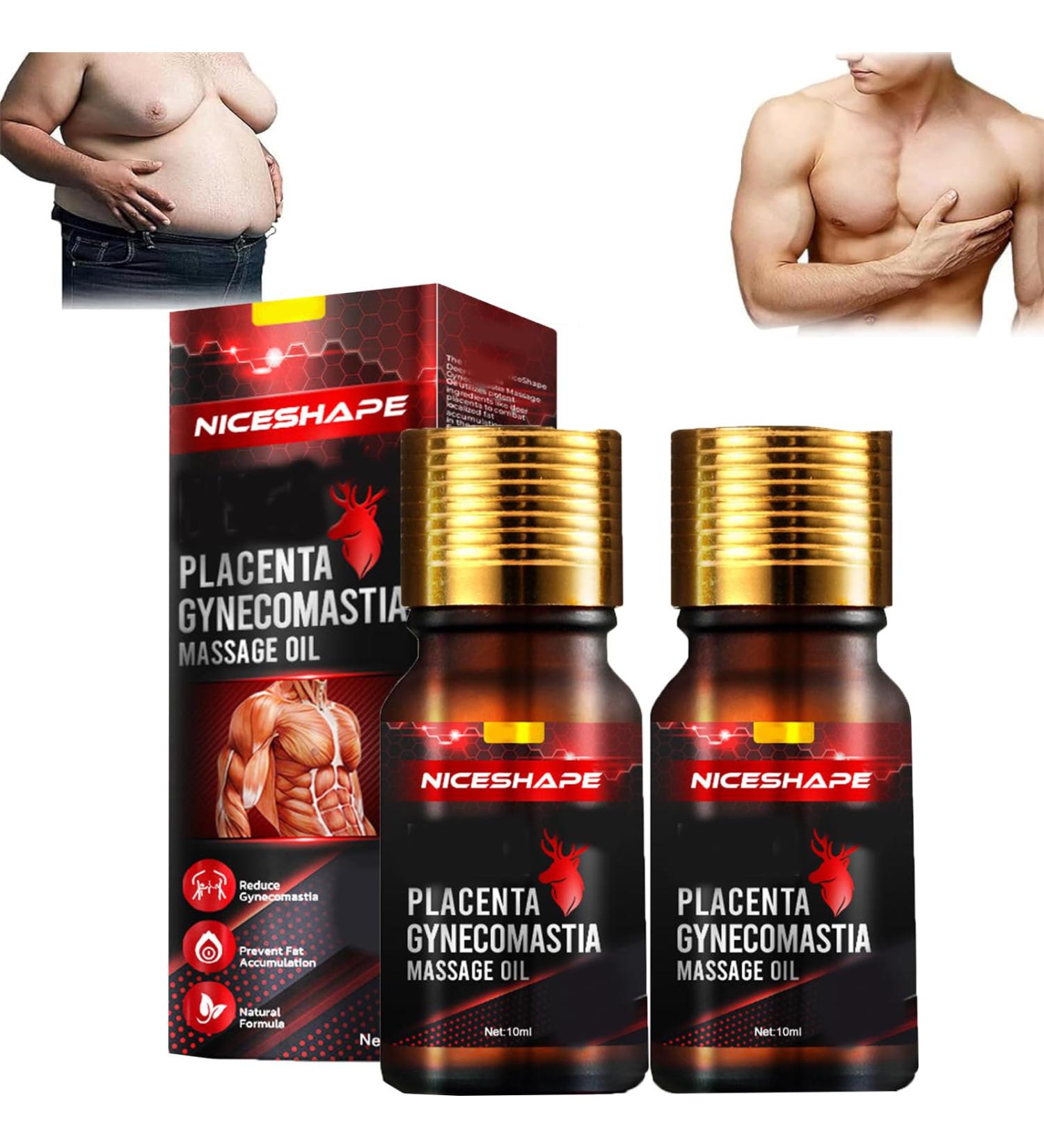 Furzero NiceShape Deer Placenta Gynecomastia Massage Oil - Firming & Heating Oil for Men (2Pcs) | International Shipping Available - Buy Online on GoSupps.com