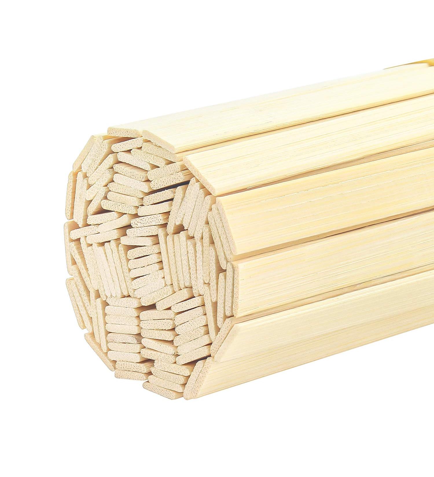 DYWISHKEY Natural Bamboo Sticks - 15.75 x 3/8 Wooden Craft Sticks (50 Pieces) - Buy Online on GoSupps.com