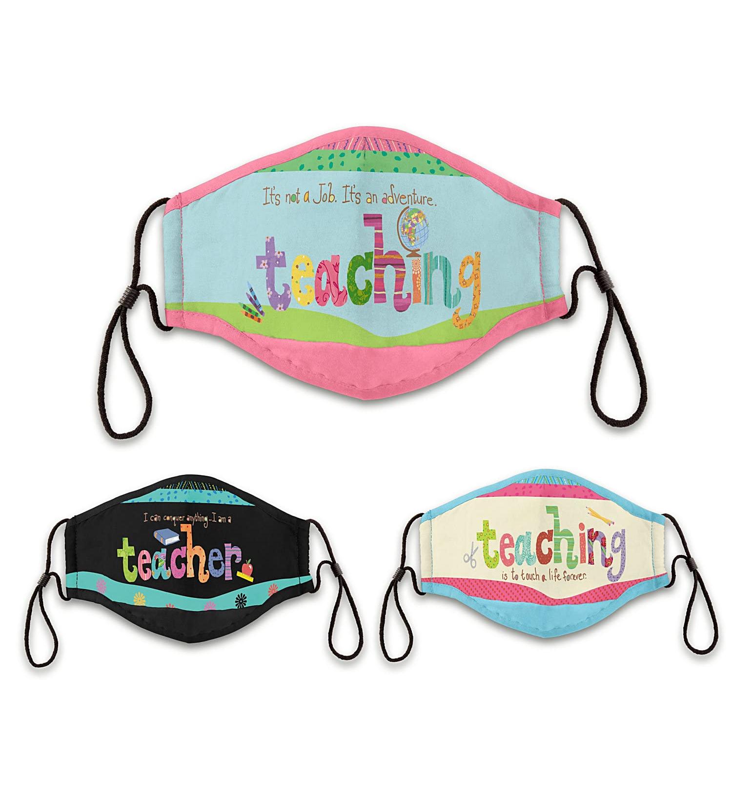 Passion for Teaching Adjustable Face Mask Set Featuring Artwork by Lori Siebert with an Inside Pocket That Fits A PM 2.5 Activated Carbon Filter - Buy Online on GoSupps.com