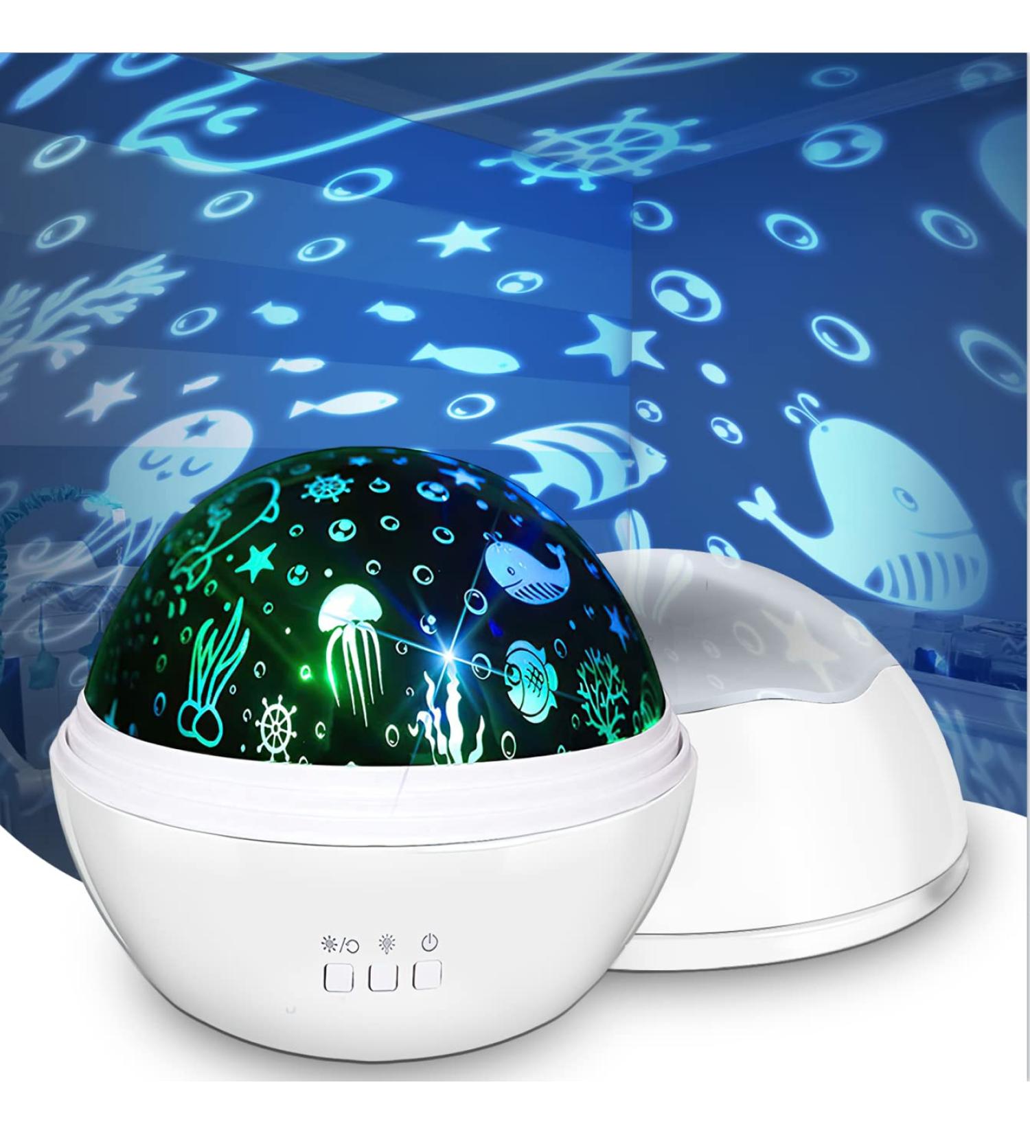 Moredig Baby Lights Projector: 8 Lighting Modes Starry Sky & Ocean Night Light for Kids - White Art Deco | Sensory Toy and Gift for Girls & Boys - Buy Online on GoSupps.com