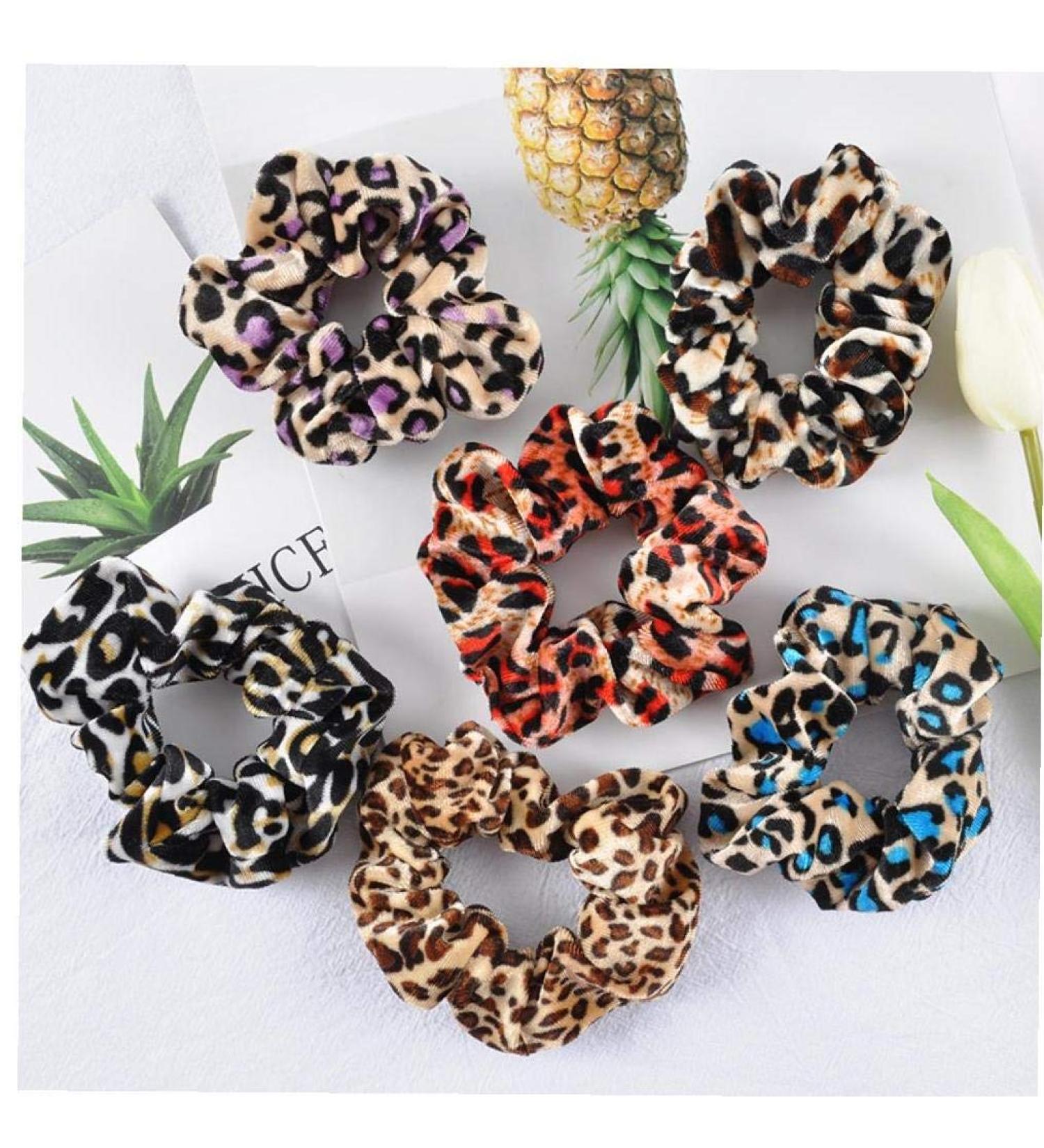 Leopard Scrunchies for Women - 1PC Elastic Hair Band & Ponytail Holder - Random Color Hair Accessories - Buy Online on GoSupps.com