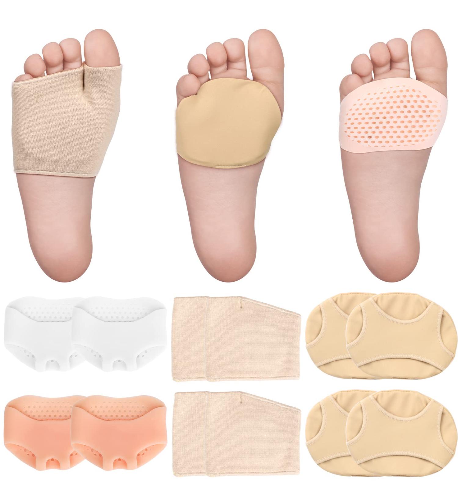 6 Pairs Metatarsal Pads - 2/5 Inch Thick Gel Cushions for Men and Women - Non Slip Forefoot Inserts for Feet Pain Relief - Ideal for Running, Hiking, High Heels - Large Size - Buy Online on GoSupps.com