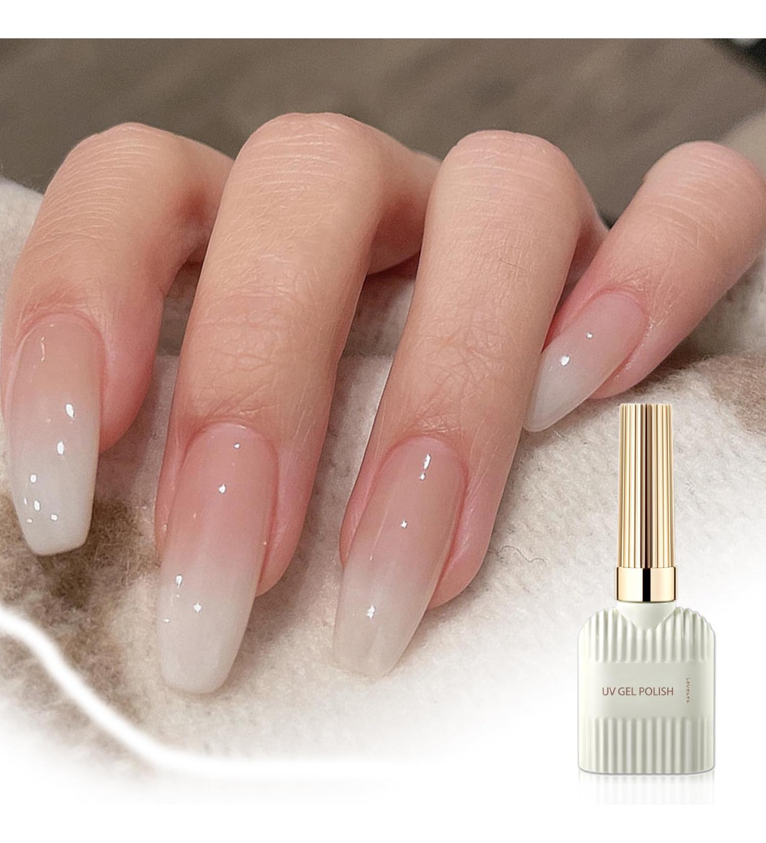 Milky White Jelly Gel Nail Polish Milky White UV Soak Off LED Gel Nail Polish 15ML Translucent Builder Gel For Nude Nails Jelly Gel Polish Varnish for French Manicure DIY(Milky White) - Buy Online on GoSupps.com
