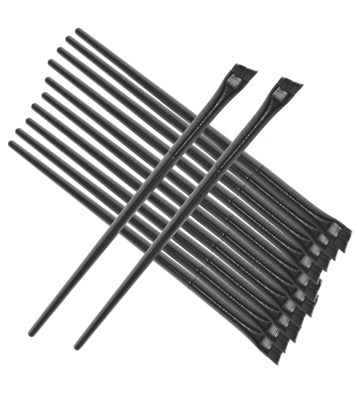 PLAFOPE 12pcs Eyeliner Brush Eye Shadow Brush Liner Brush for Eyes Makeup Eyeshadow Flat Liner Brush 14.5x0.7x0.5cm Black - Buy Online on GoSupps.com
