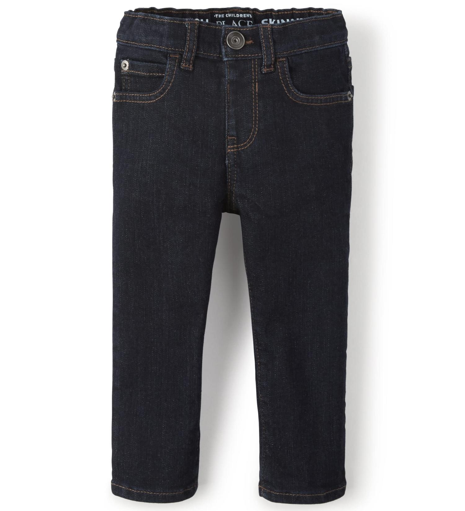 The Children's Place Boy's Stretch Straight Jeans 5 Husky - Dark Rinse Wash - Buy Online on GoSupps.com