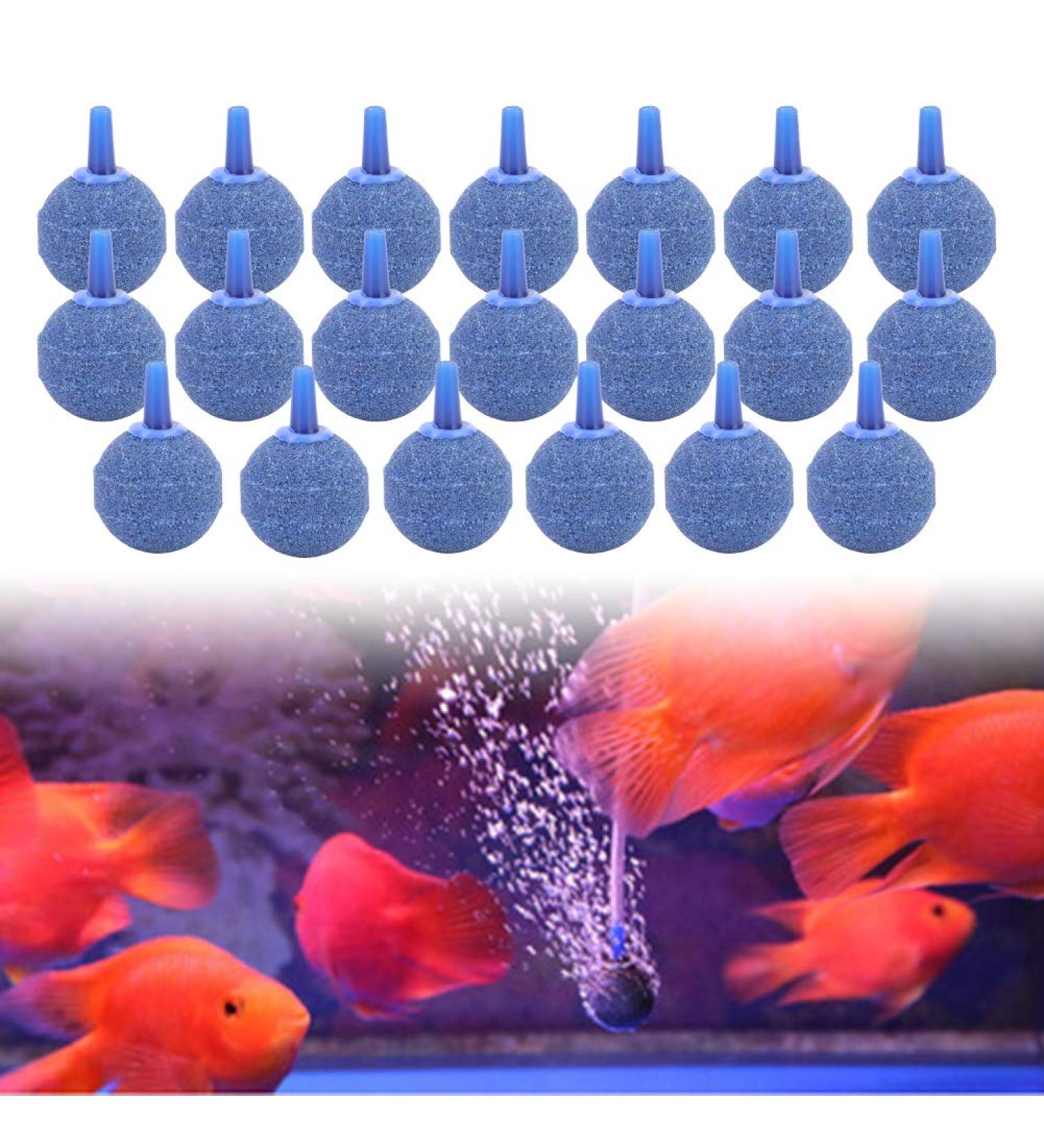 Zoominyy Sandstone Ventilated Stone - 20 Pack Oxygen Pump Aeration Stones for Aquariums | Enhance Fish Health - Buy Online on GoSupps.com