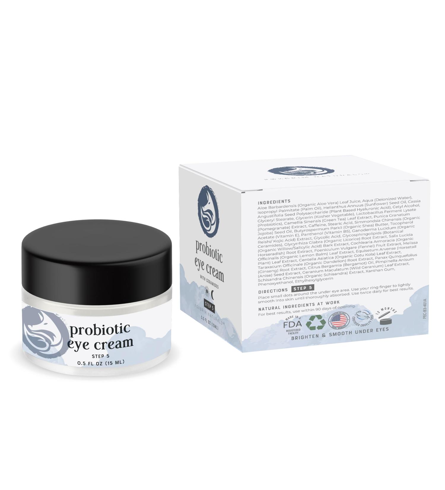Probiotic Caffeine Eye Cream for Dark Circles & Puffiness | Anti-Aging Green Tea Licorice Root Pomegranate Extract - 0.5oz | International Shipping - Buy Online on GoSupps.com
