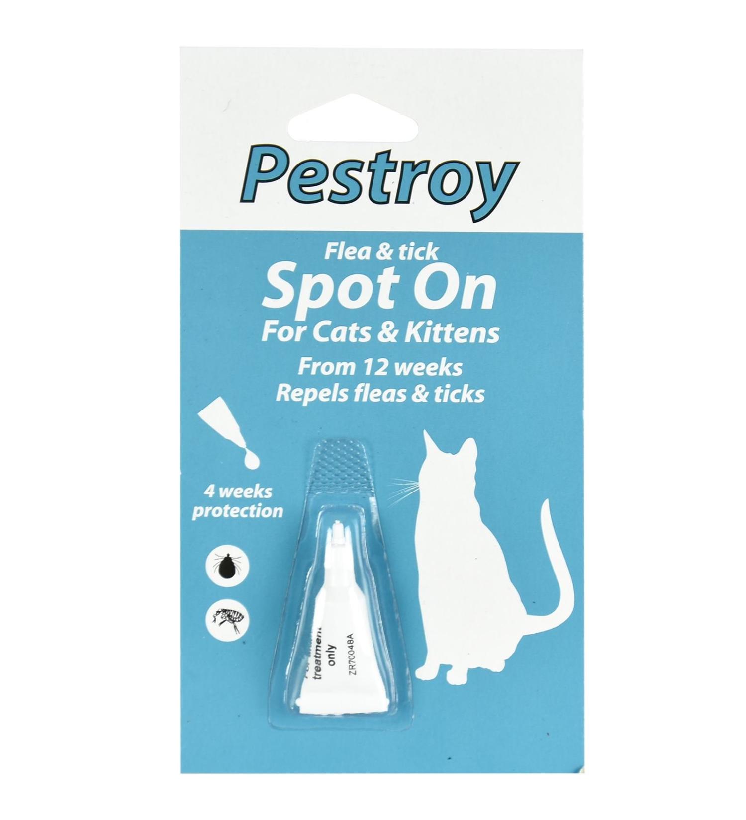 Pestroy Flea & Tick Cats & Kittens 4 Week Treatment