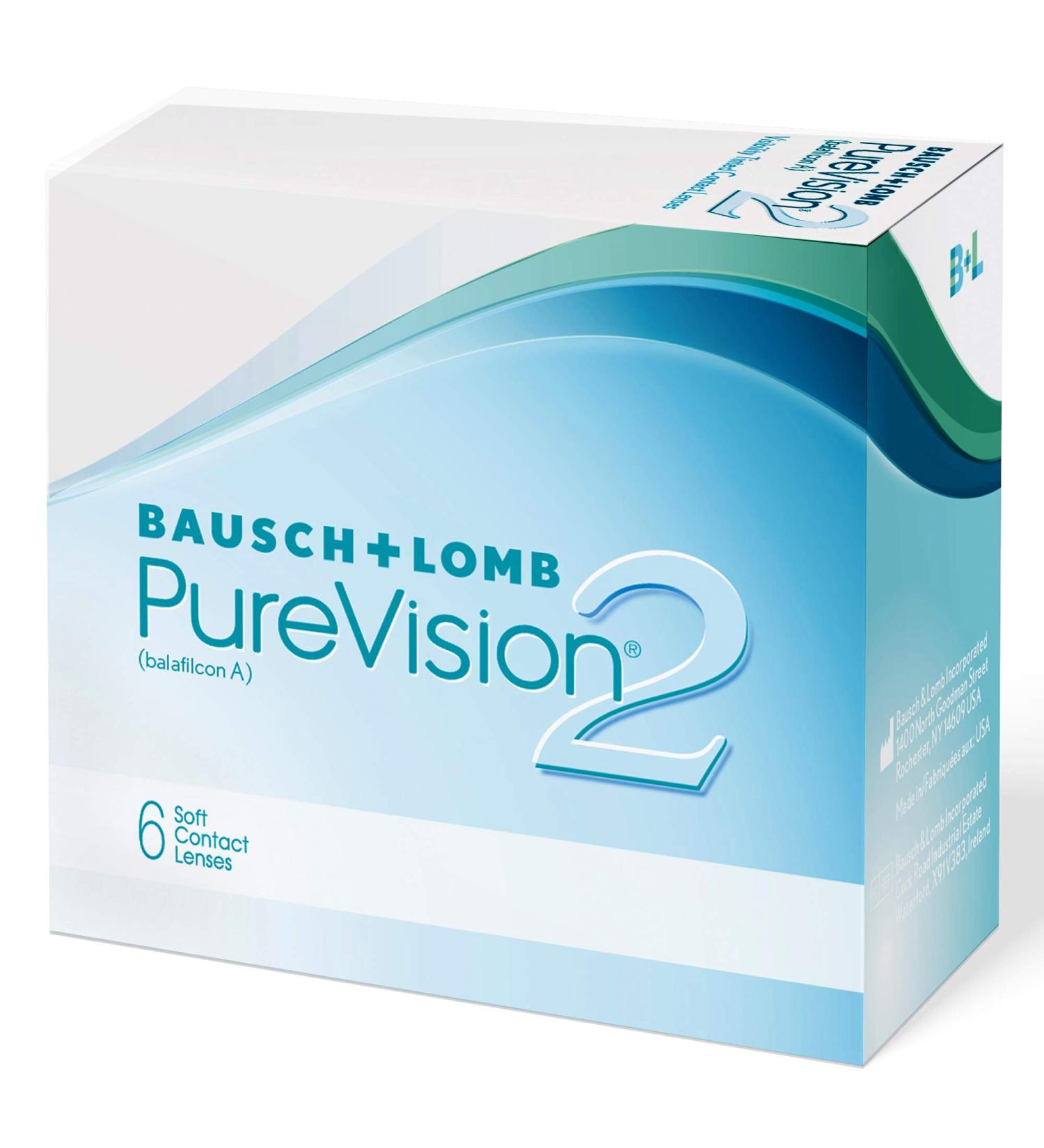 Buy Bausch + Lomb PureVision 2 Monthly Contact Lenses - Thin & Soft 6 Pack BC 8.6mm DIA 14 -2.50 Diopters - International Shipping Available - Buy Online on GoSupps.com