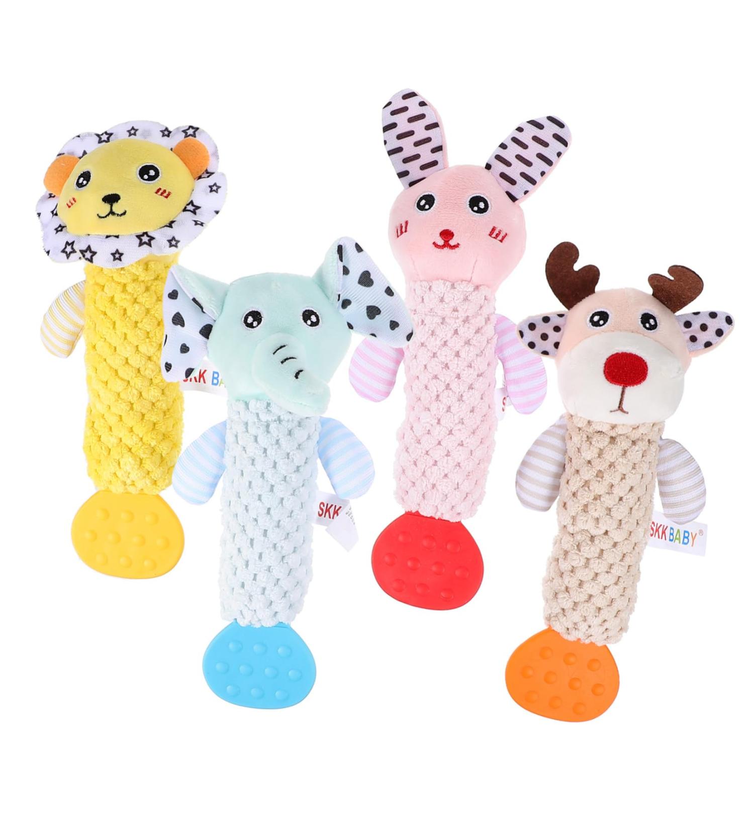 Buy Upkoch 12 STK Interactive Plush Animal Toys - Soft Bell-Weighted Baby Cartoon Toy Set (3 Pieces) - Buy Online on GoSupps.com