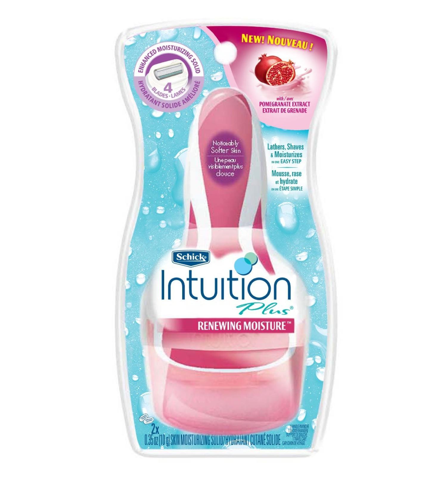 Schick Intuition Plus Renewing Moisture Razor with Pomegranate Extract (Pack of 4)