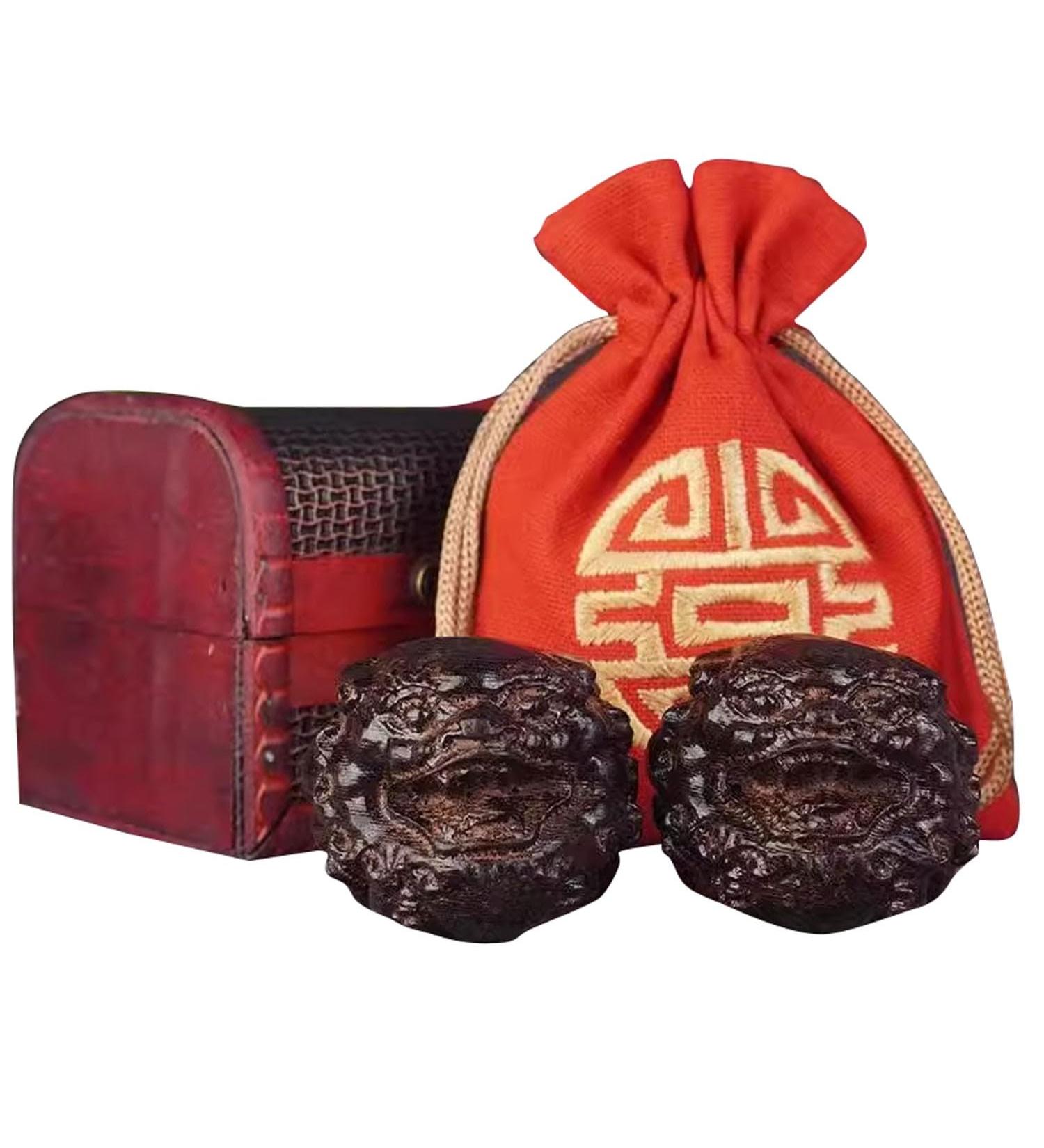 Unbit Baoding Balls - 2 Piece Walnut Marble Stress Ball Set for Self-Massage & Trigger Point Relief - Chinese Exercise Tool - Buy Online on GoSupps.com