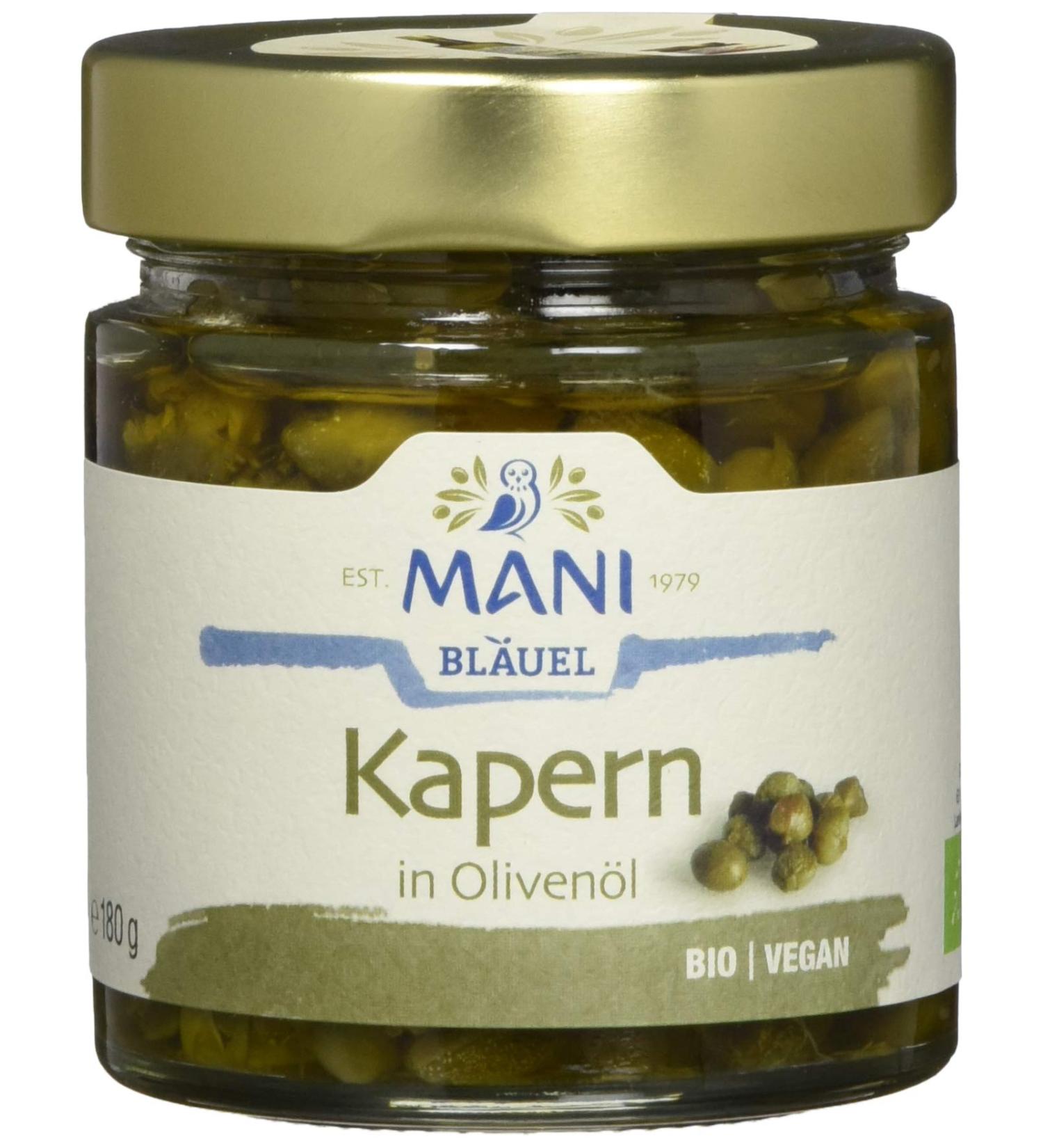 Buy MANI Organic Capers in Olive Oil - Pack of 2 (2 x 180g) | International Shipping Available - Buy Online on GoSupps.com