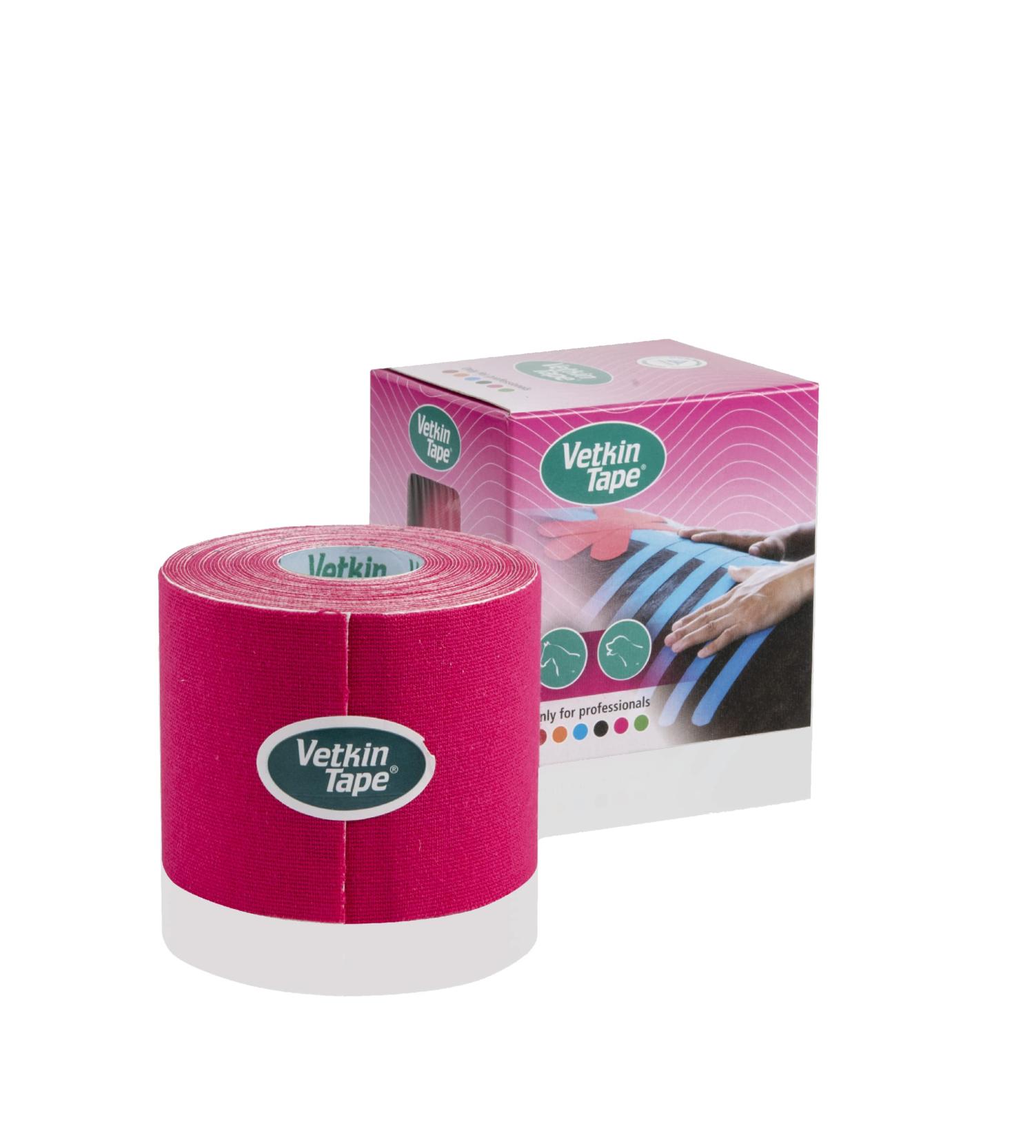 Vetkin Vetkintape Kinesiology Tape for Animals - 6cm x 5m | Premium Latex-Free Kinesiotape for Horses & Dogs | T V-Certified & 25% Stronger Adhesive (Pink) - Buy Online on GoSupps.com