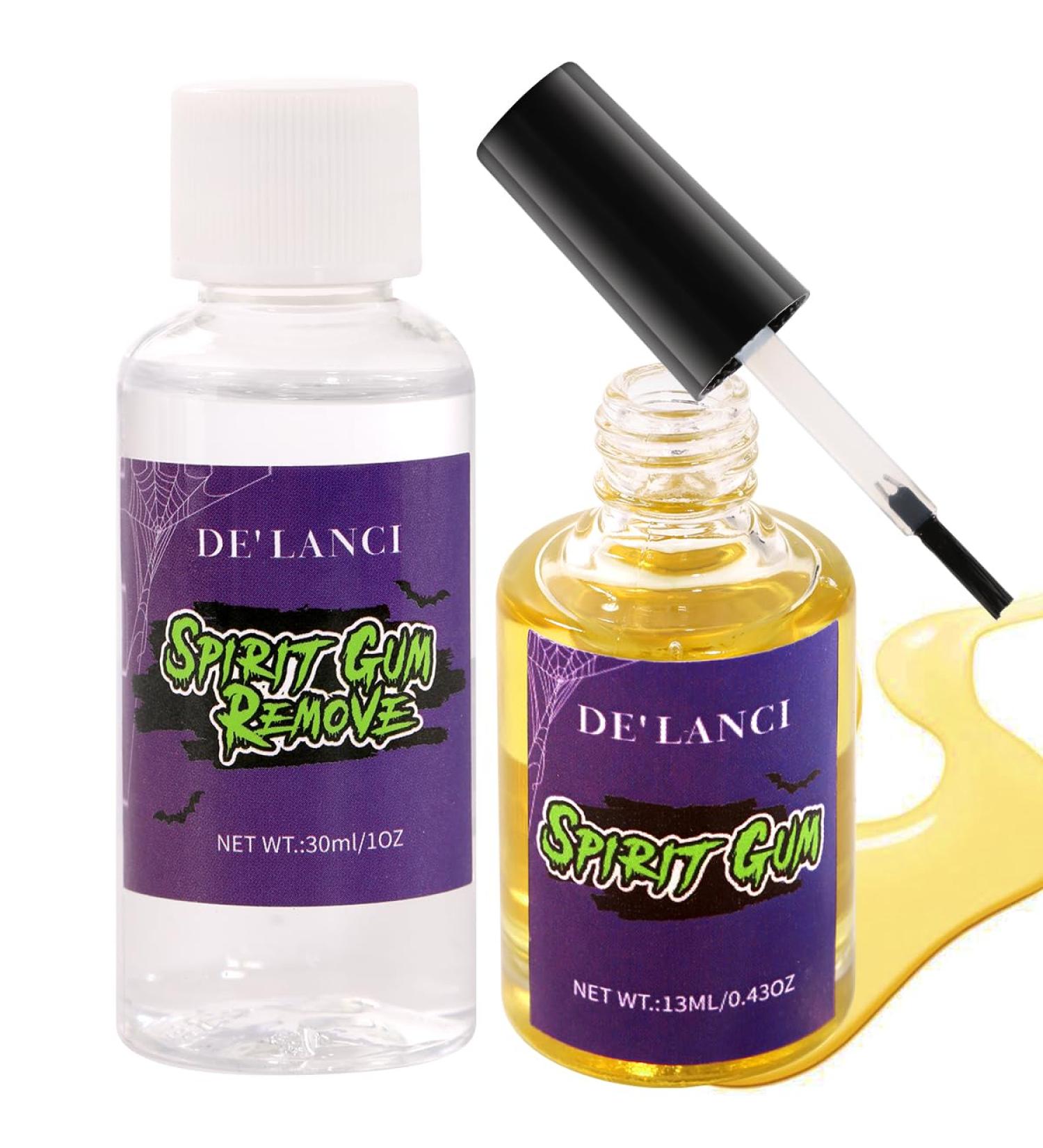 Spirit Gum Adhesive & Remover Kit - 13ml Glue + 30ml SFX Makeup Remover for Halloween Cosplay & Stage | International Shipping - Buy Online on GoSupps.com
