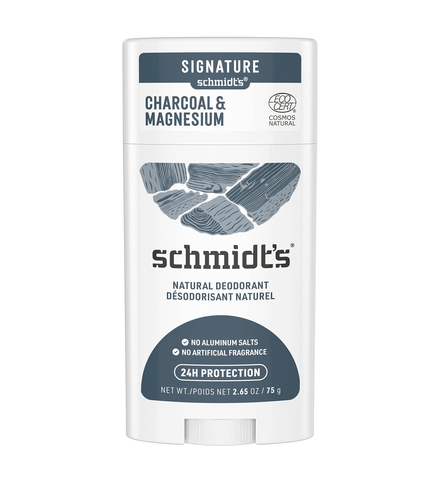 Schmidt's Naturals Charcoal + Magnesium Deodorant | Natural, 2.65 oz - Buy Online on GoSupps.com