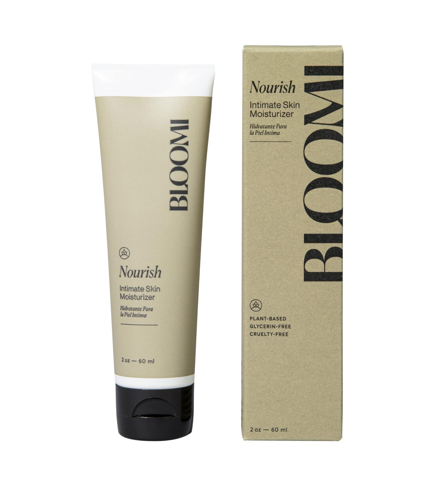 Bloomi Nourish Intimate Skin Moisturizer | Plant-Based Vulva & Penile Cream for Dryness & Itch Relief | 2 oz International Shipping - Buy Online on GoSupps.com
