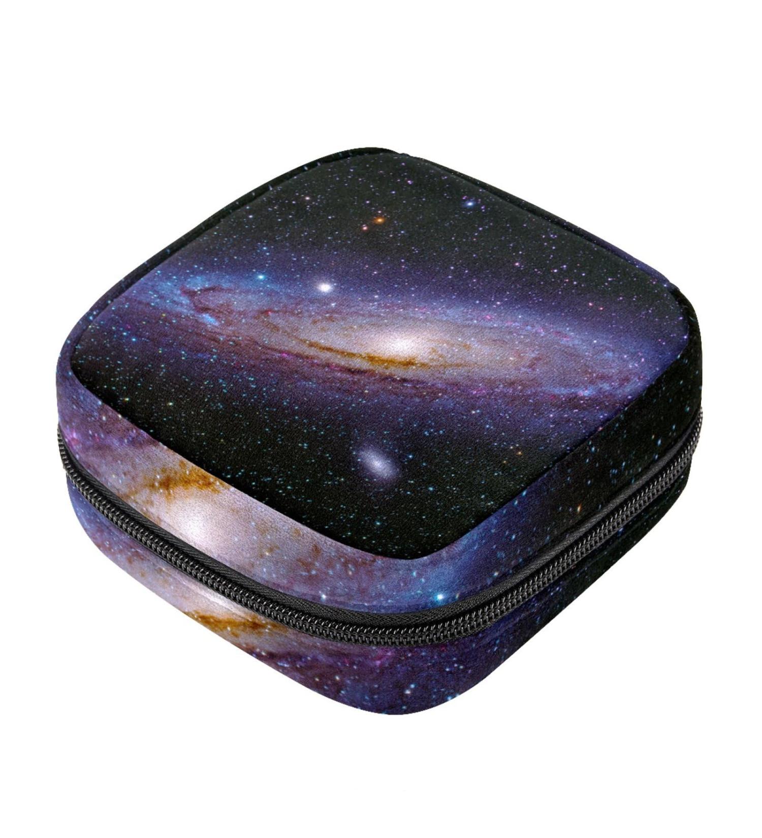 Galaxy Starry Sky Sanitary Napkin Storage Bag - Period Kit Pouch for Menstrual Cups, Nursing Pads, and Tampons (Color 12) - Buy Online on GoSupps.com
