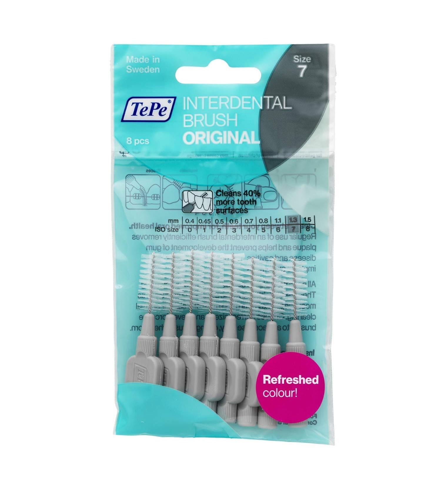 TePe Interdental Brushes Original 1.3 mm Pack of 24 (3 x 8 pcs) | Fast International Shipping - Buy Online on GoSupps.com