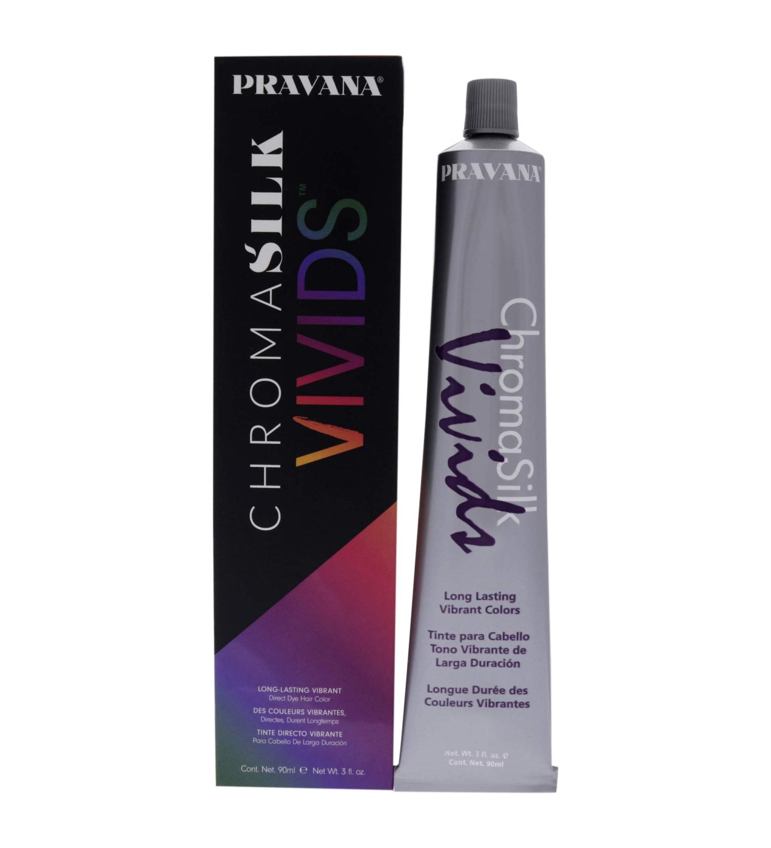 PRAVANA ChromaSilk Vivids Blue Creme Hair Color 3 fl oz - Silk & Keratin Protein - Long-Lasting Formula - Pack of 1 - Buy Online on GoSupps.com