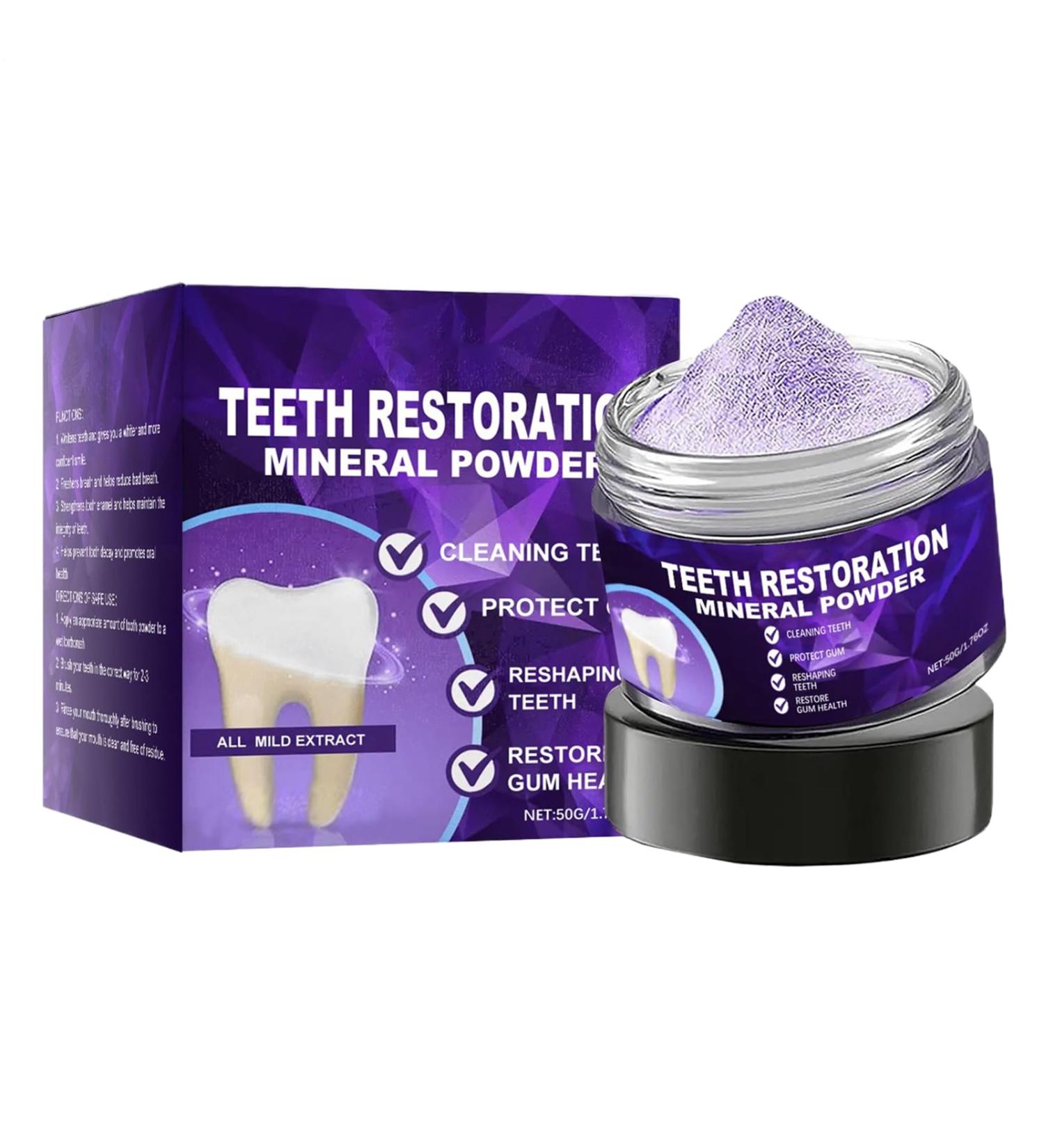 GkgWuxf Powdered Toothpaste Deep Cleaning Tooth Cleaner 50G Restorative Instant Tooth Powder for Daily Care Bathroom Morning Routine Hygiene Home Use Travel Men Children - Buy Online on GoSupps.com