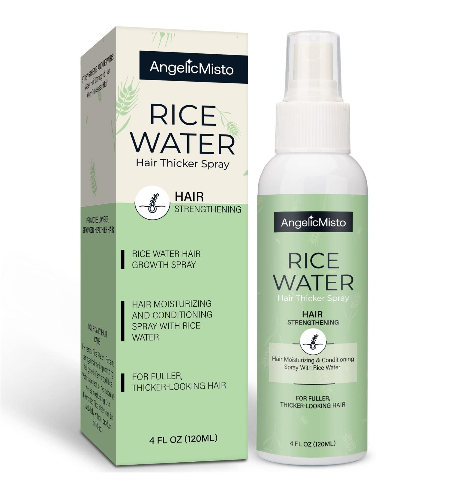 Rice Water Hair Care Spray w/ Biotin for Growth & Repair - Women & Men - Moisturize, Strengthen, Thicken - Frizzy, Weak, Damaged Hair - Buy Online on GoSupps.com