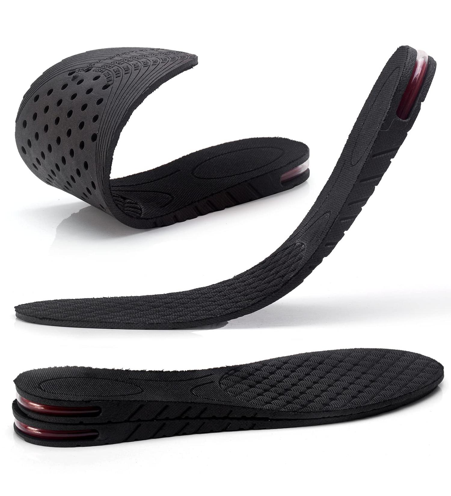 Height Increasing Insoles - 2 Pairs Air Cushion Shoe Pads for Men & Women | Black Heel Inserts - Buy Online on GoSupps.com