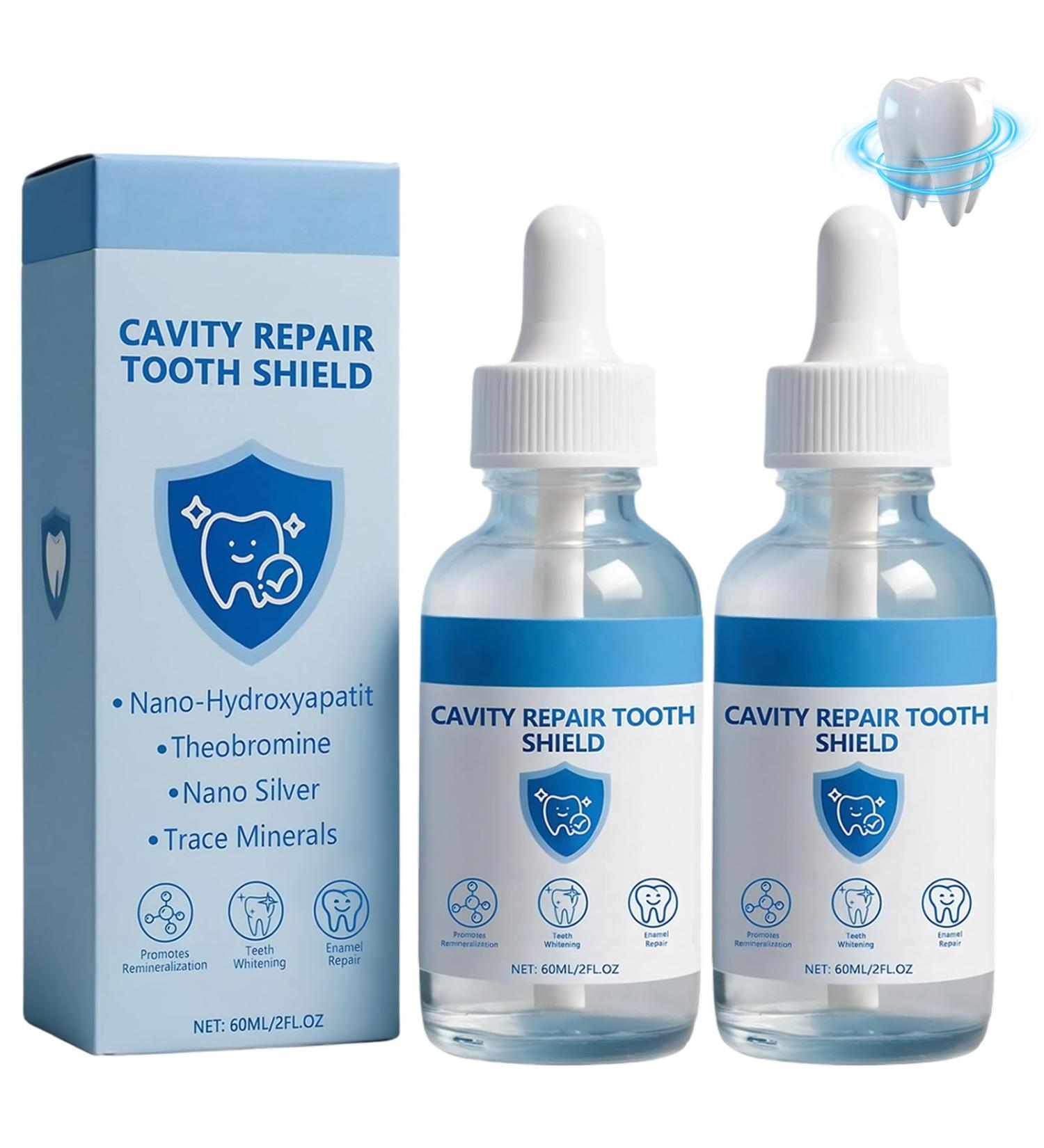 Nudenta Odontic Repair Tootharmor Nano Hydroxyapatite Remineralization Complex for Cavity Repair Enamel Strengthening Teeth Whitening & Lasting tootharmor 60ml (2PCS) - Buy Online on GoSupps.com