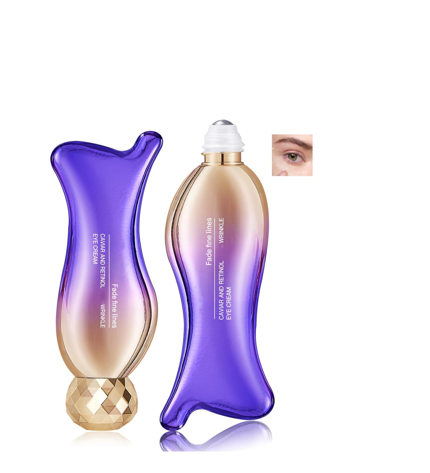 Easilydays Caviar+Retinol Eye Cream for Wrinkles, 360 Massage Under Eye Cream Face and Eye Serum Firming and Lifting, Instant Hydrating, Deep Moisturizing for Dark Circles Puffiness Fine Lines, Bags - Buy Online on GoSupps.com