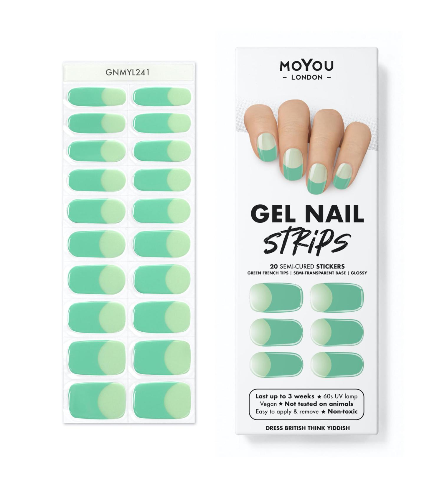 Moyou London Half-Hardened UV Gel Strips - 20 Pieces | Salon-Quality Gel Nail Films for Stunning Manicures | Dress British Think Yiddish - Buy Online on GoSupps.com