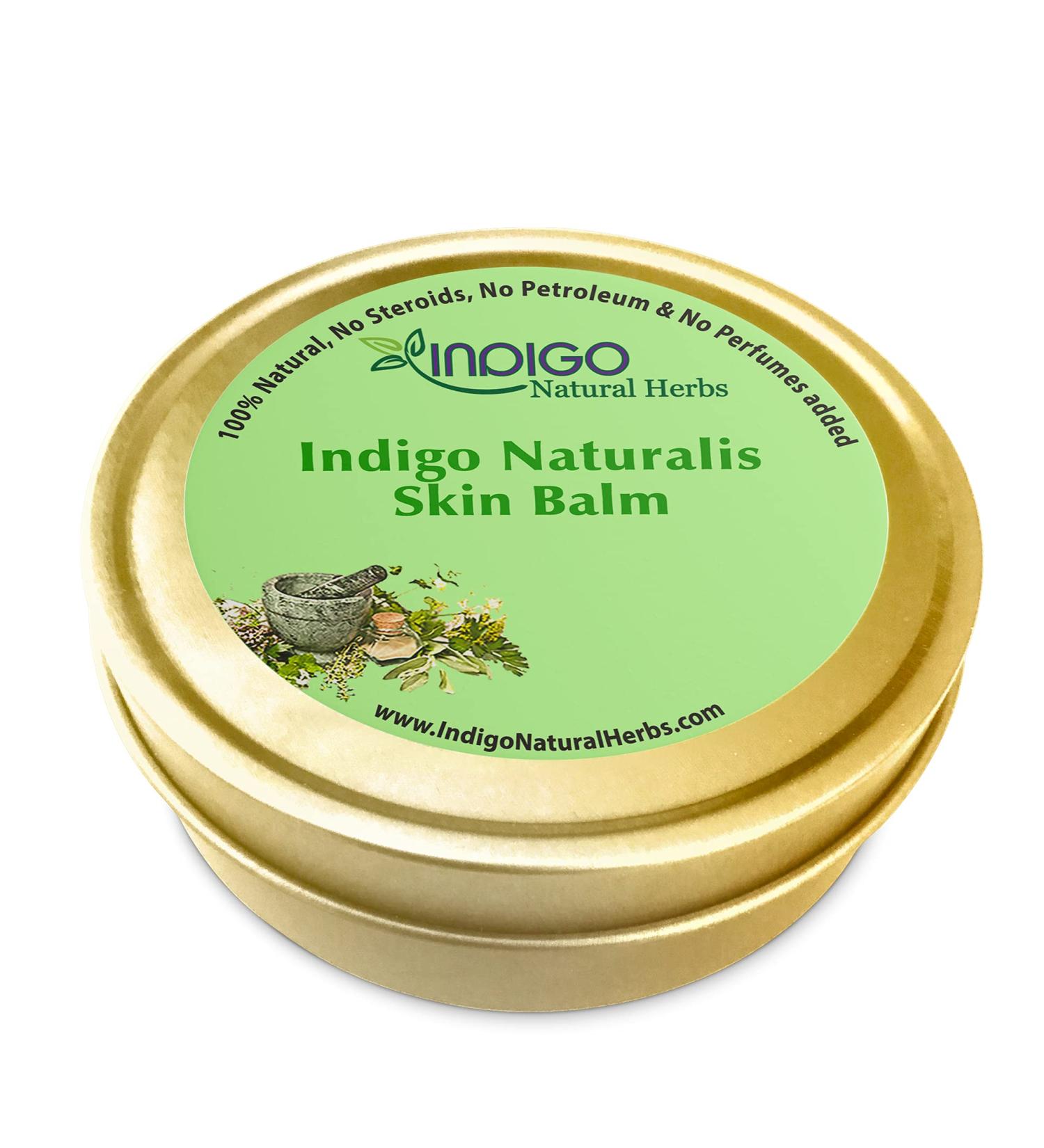 Indigo Naturalis Skin Balm 4 oz - Moisturizing Formula for Psoriasis, Eczema & Dry Skin Relief - With Vit E, Argan, Almond, Hemp Seed Oil - Aloe Vera & Shea Butter - 1 Pack - Buy Online on GoSupps.com