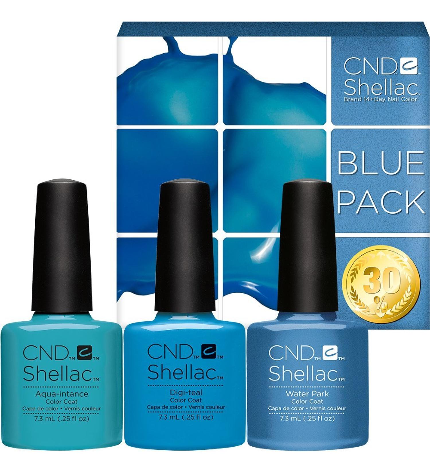 CND SHELLAC Colours Set - Blue - 3 Pack Value Pack 22 ml blue 21.9 ml (1 pack)