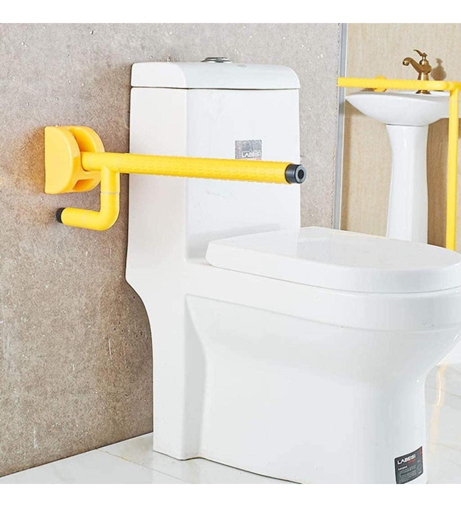 Flip-up Bathroom Grab Bar Safety Rail Toilet Safety Handrail Tub Disabled Child Pregnant Woman Old Man (Color : Yellow) (Yellow) - Buy Online on GoSupps.com
