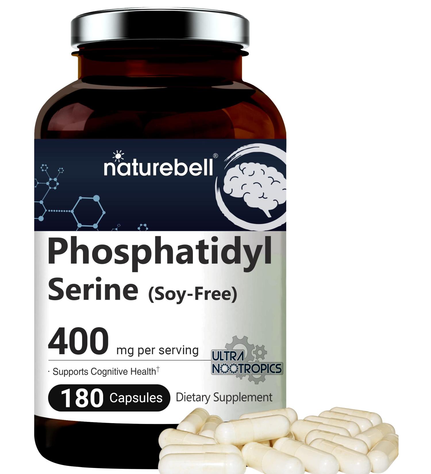 Double Strength PhosphatidylSerine 400mg | 180 Capsules | Soy-Free | Derived from Sunflower | Cognitive Health & Brain Function Support | Non-GMO - Buy Online on GoSupps.com