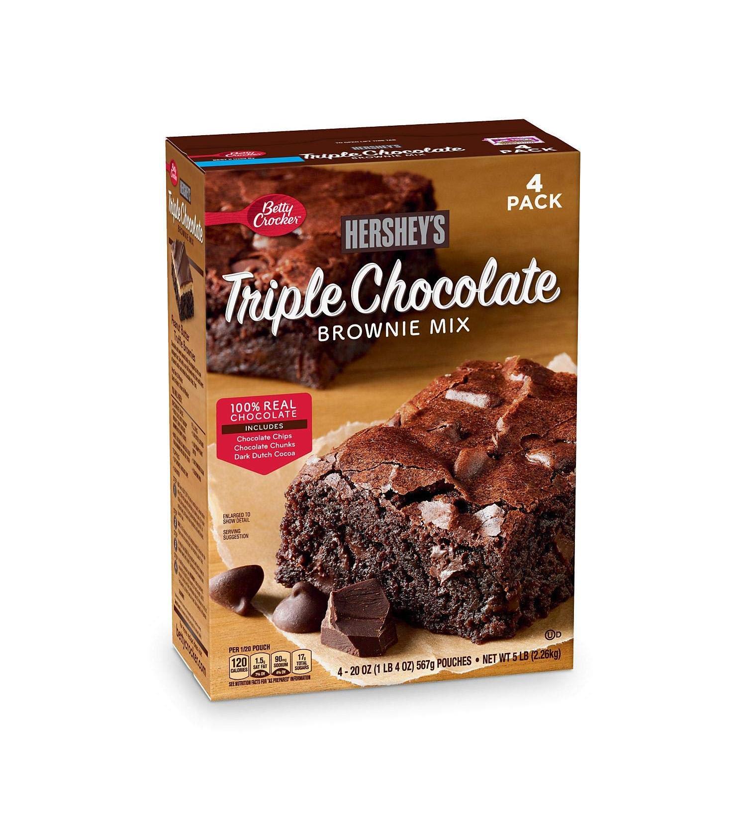 Betty Crocker Hershey's Triple Chocolate Brownie Mix (80 oz.) - 4 Pack - Buy Online on GoSupps.com