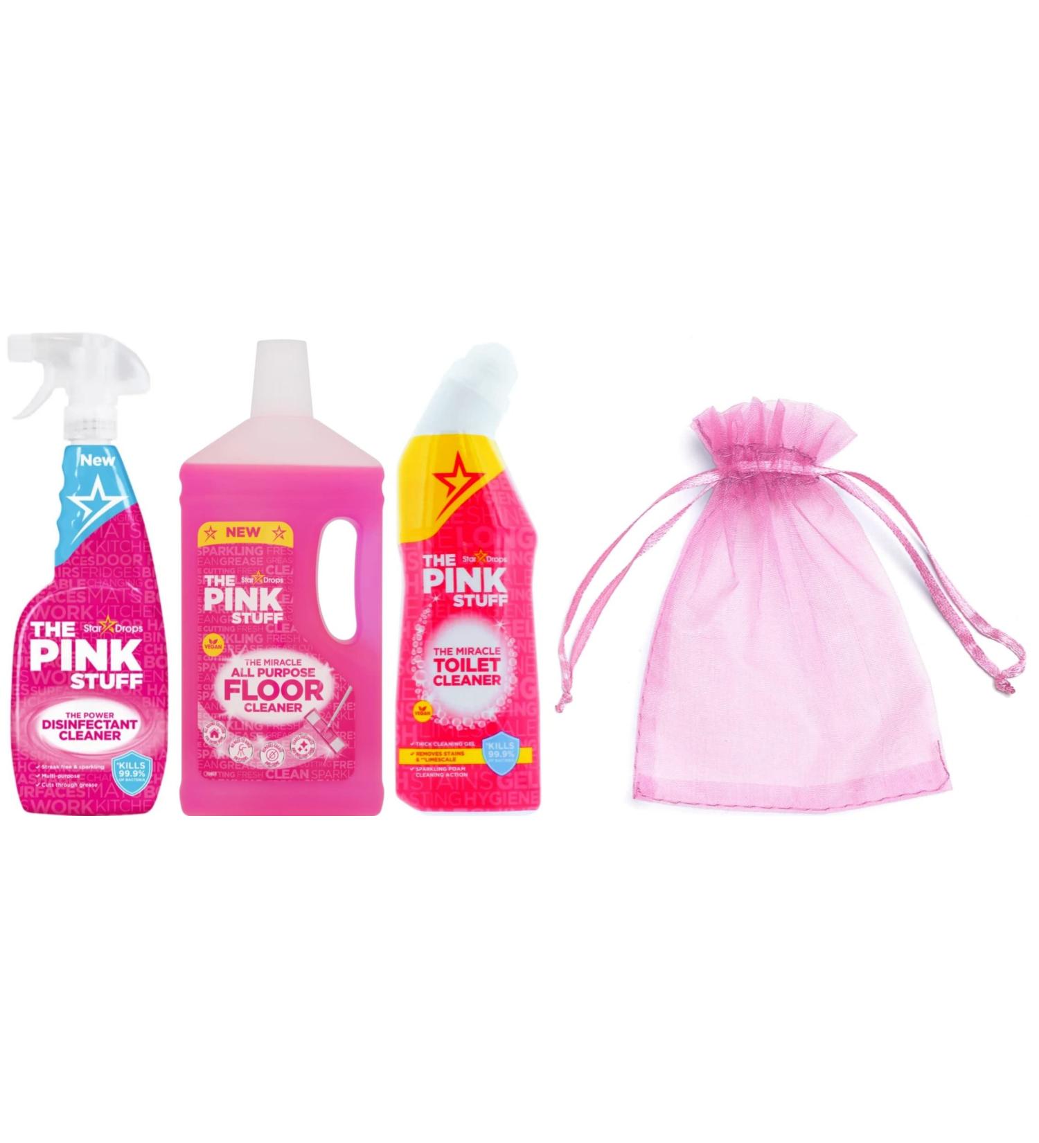 The Pink Stuff The Power Disinfectant Cleaner Multi Purpose Cleaning Spray 750ml + The Pink Stuff The Miracle All Purpose Floor Cleaner 1L + The Pink Stuff The Miracle Toilet Cleaner Gel 750ml - Buy Online on GoSupps.com