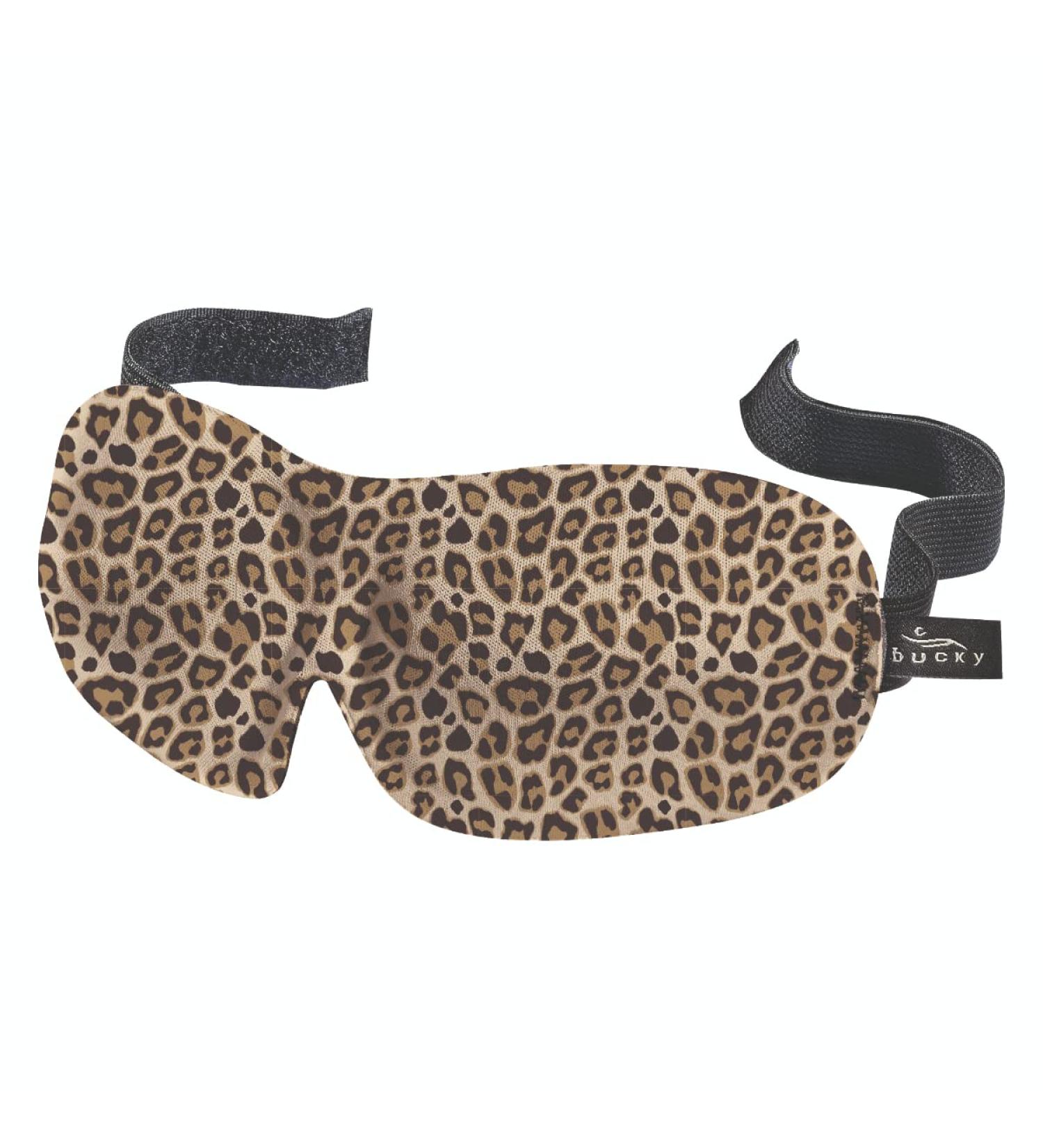 9.5" Brown and Black 40 Blinks Leopard Eye Mask