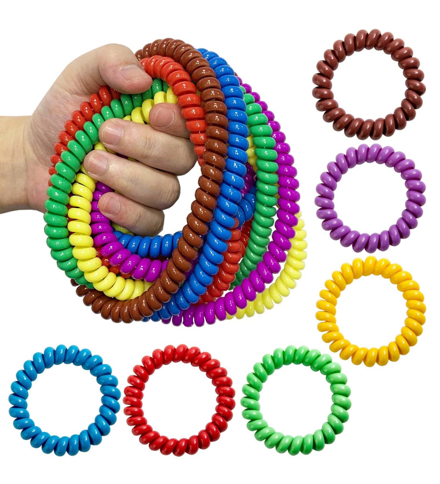 Chew Necklaces Bracelets for Sensory Kids (12 Pack) - Stretchy Coil Set for Autism ADHD ADD - Sensory Chew Toys for Stress & Anxiety - Buy Online on GoSupps.com