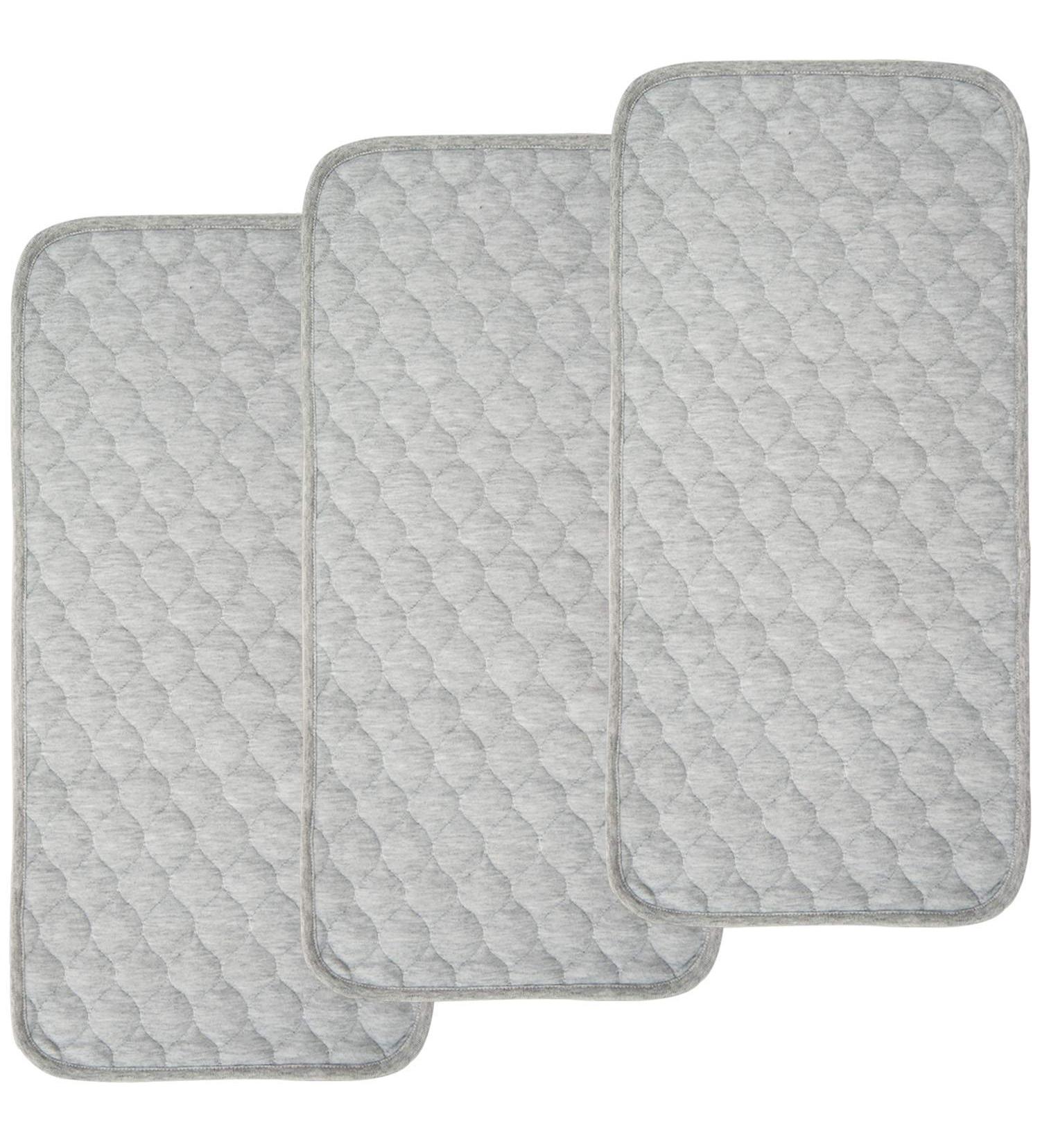 BlueSnail Bamboo Quilted Waterproof Changing Pad Liners - 3 Count (Gray) - Buy Online on GoSupps.com