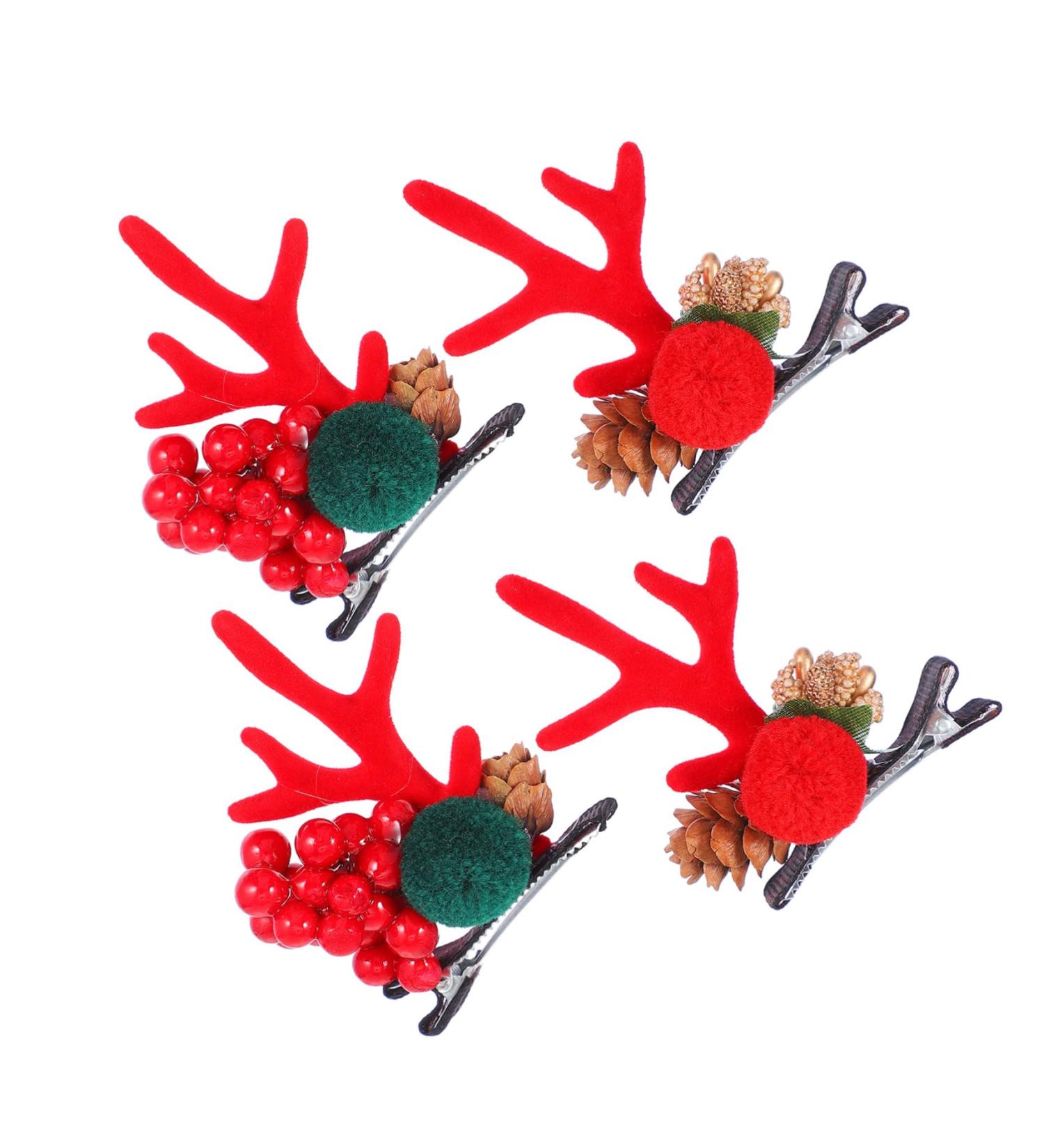 Beavorty Christmas Antlers Hairpins 2 Pairs Christmas hair clips hair accessories hair accessories for girls hair clips cartoon hair accessories Antler Hairpin - Buy Online on GoSupps.com
